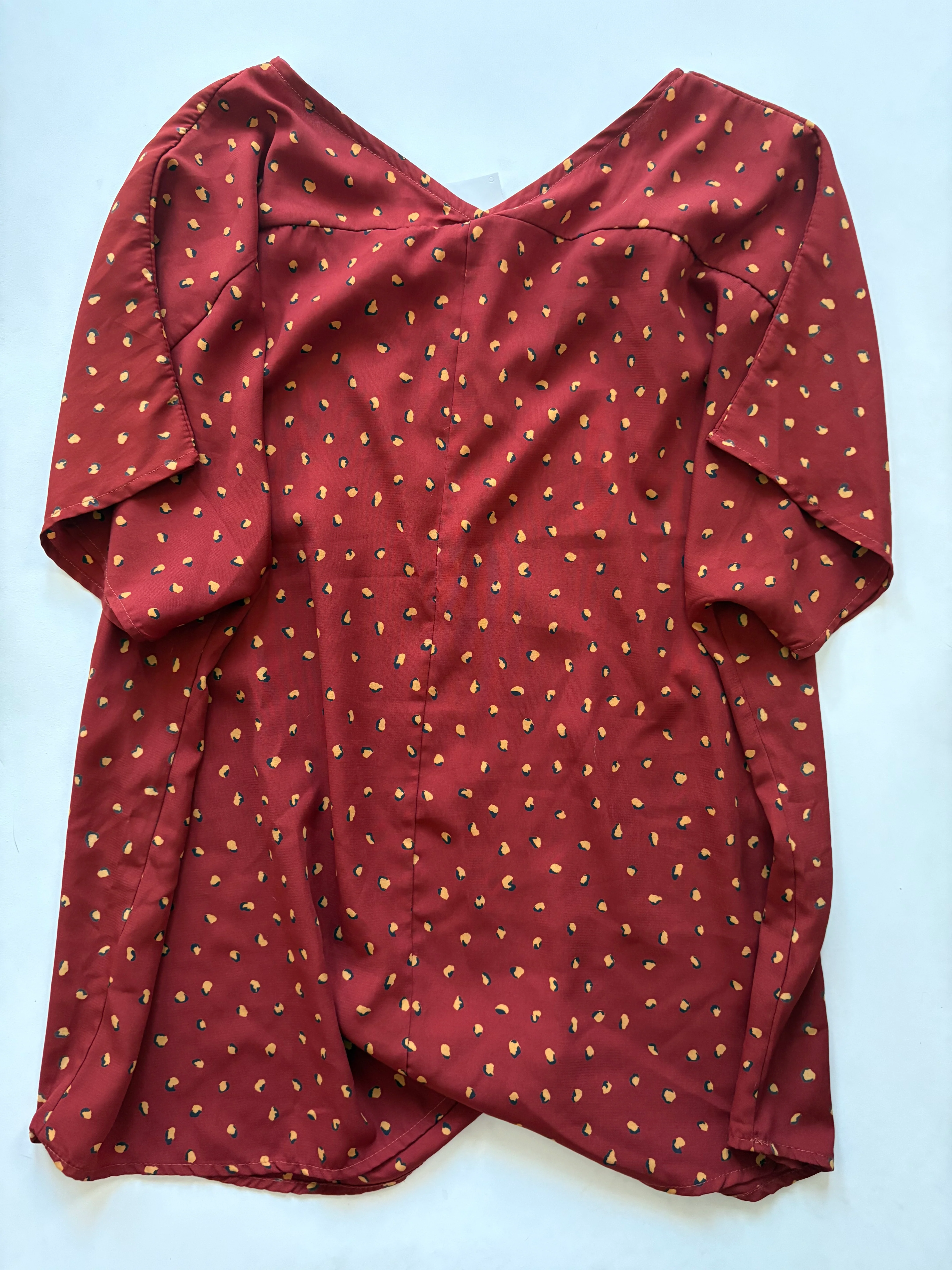 Top Short Sleeve By Sew In Love In Brown, Size: S - Image 2