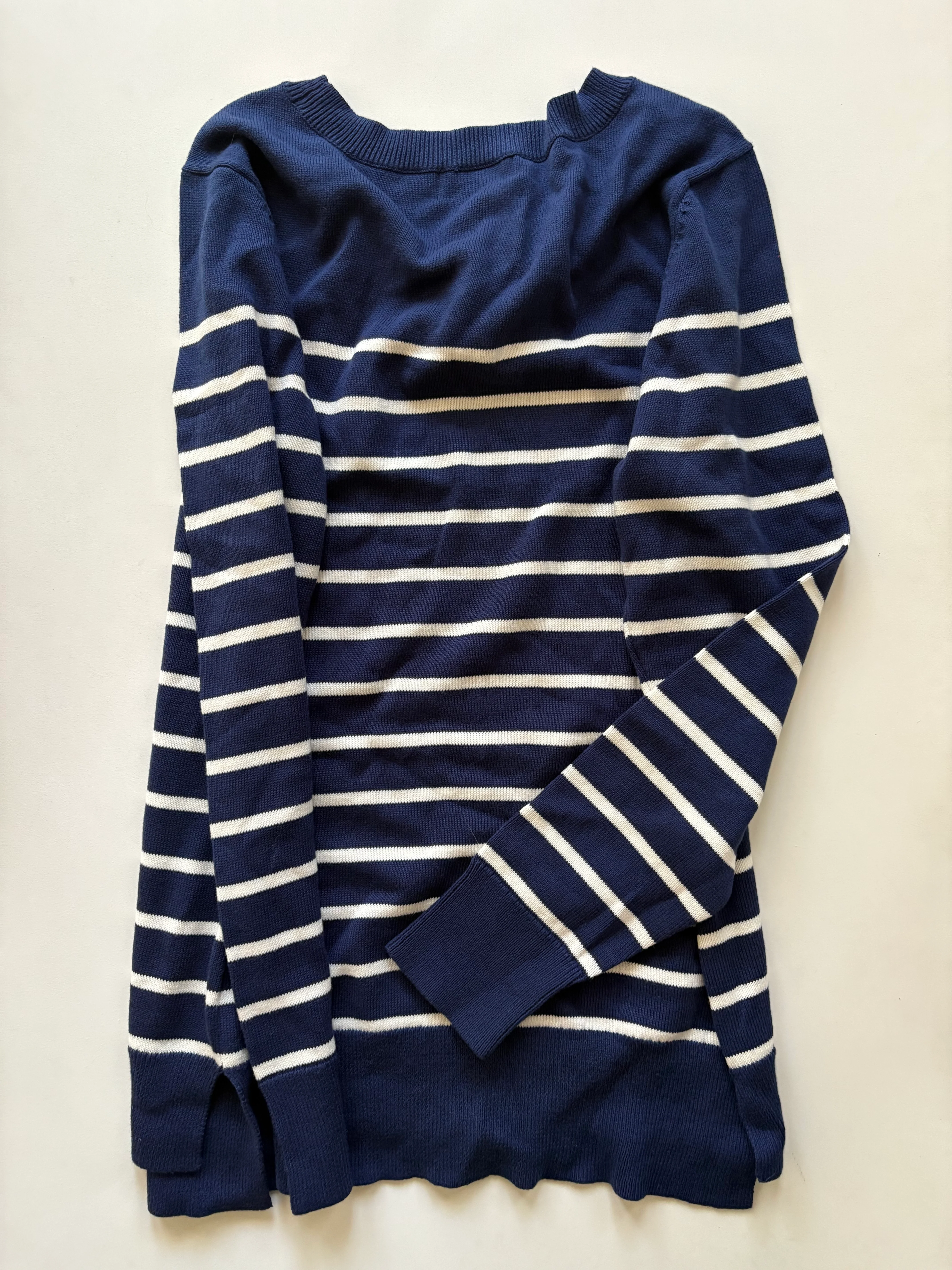Sweater By Liz Claiborne In Striped Pattern, Size: L - Image 2