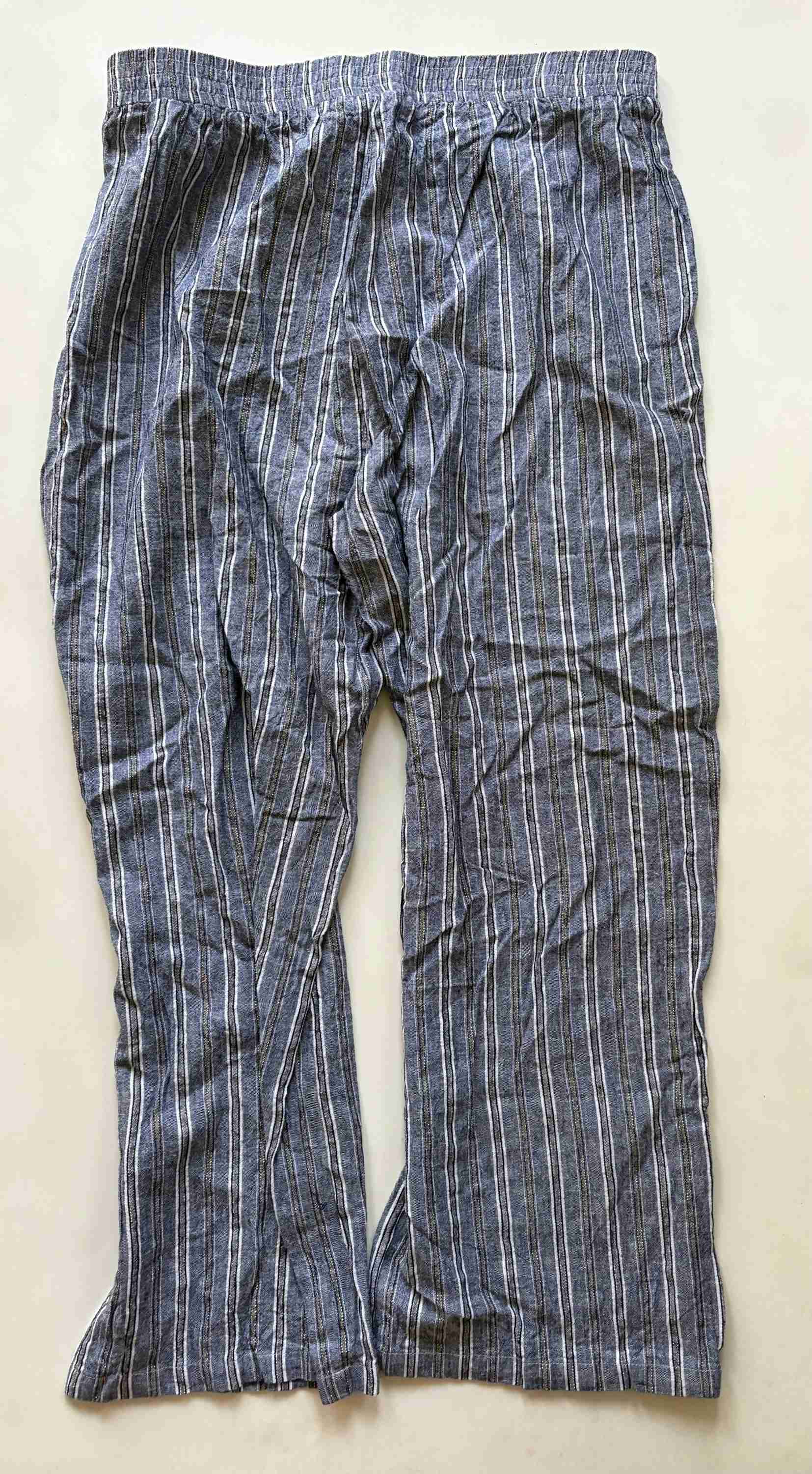 Pants Linen By Linda In Striped Pattern, Size: 12 - Image 2