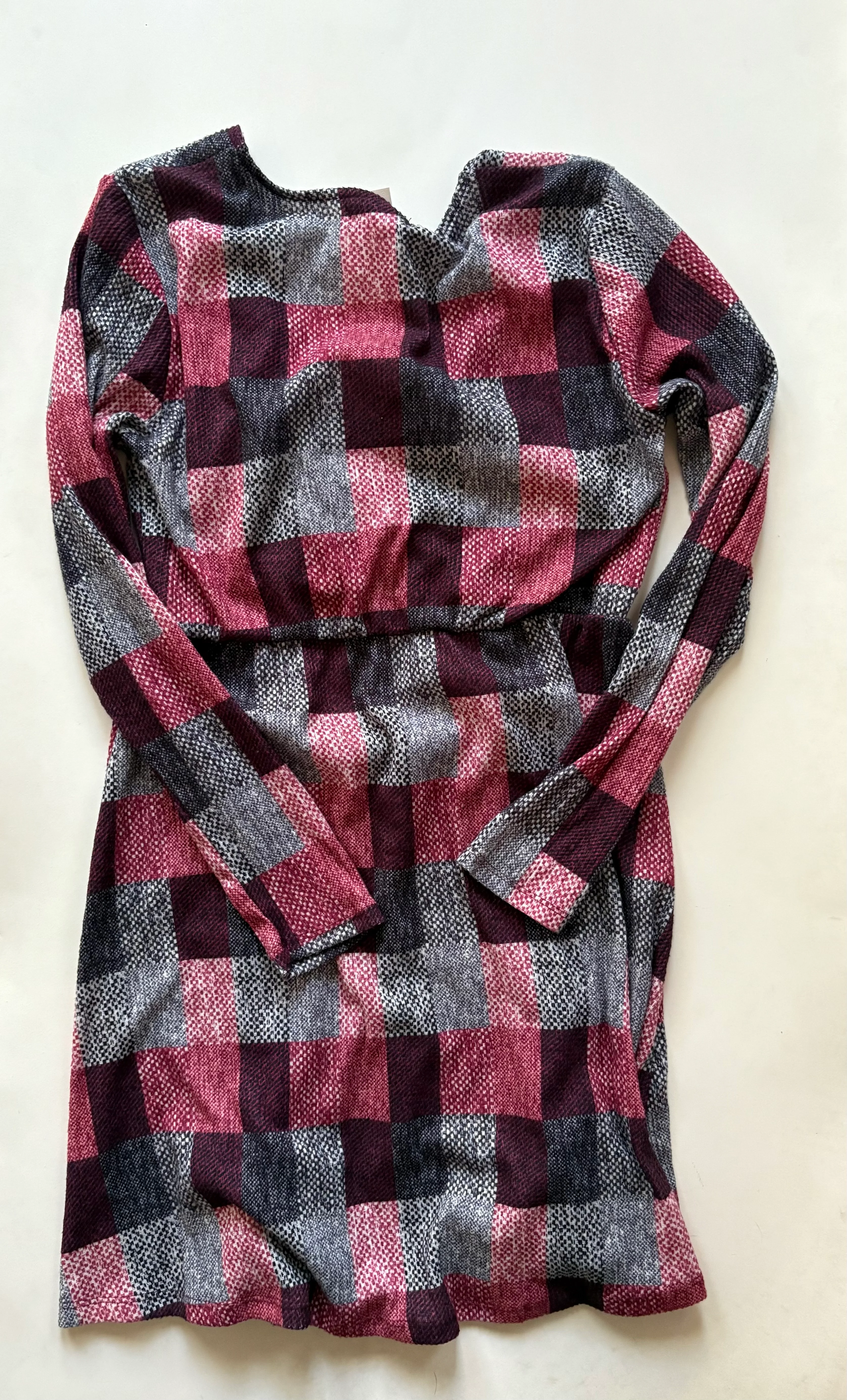 Dress Casual Midi By Stitch & Pine In Plaid Pattern, Size: L - Image 2