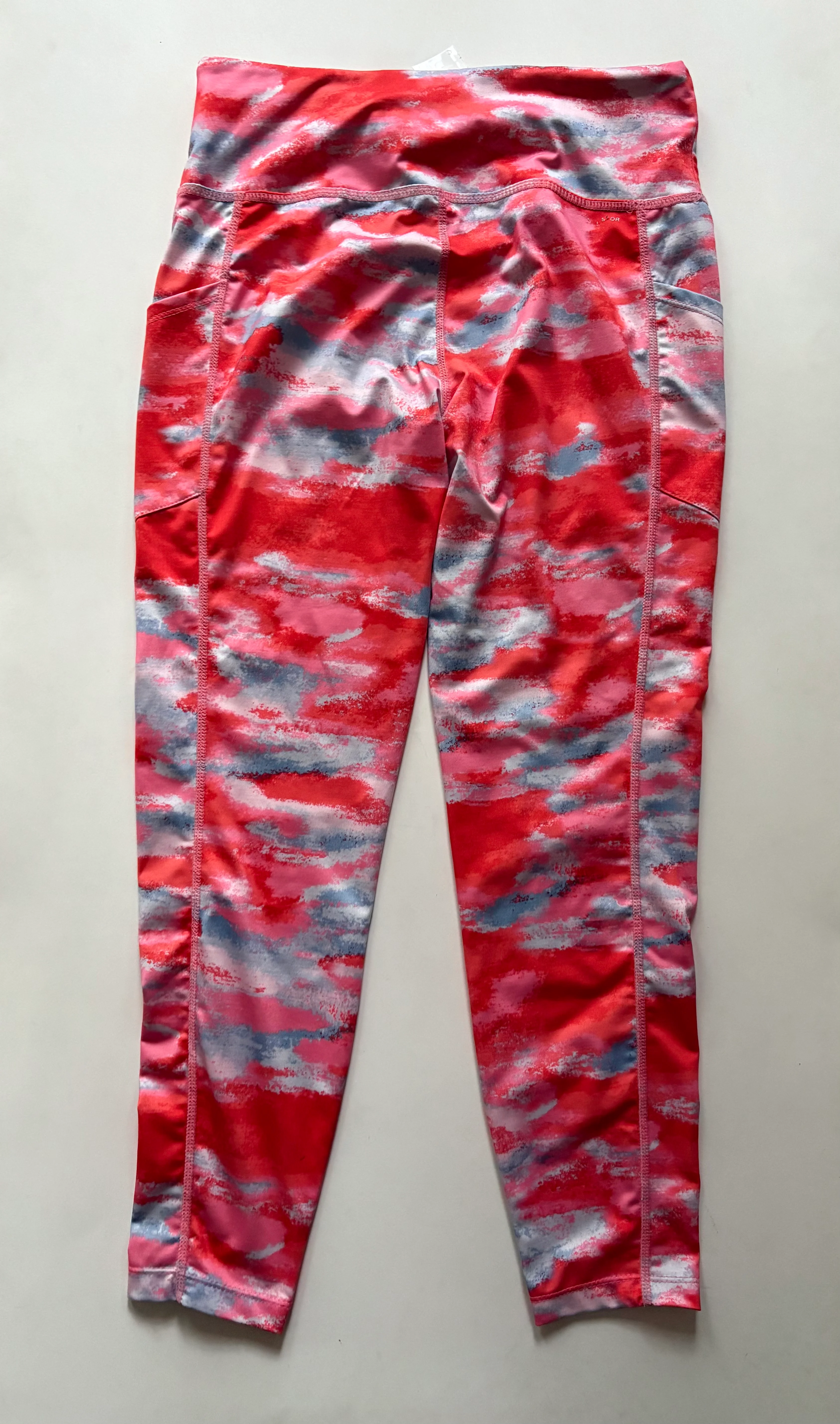 Athletic Leggings By Tahari By Arthur Levine In Orange & Pink, Size: M - Image 2