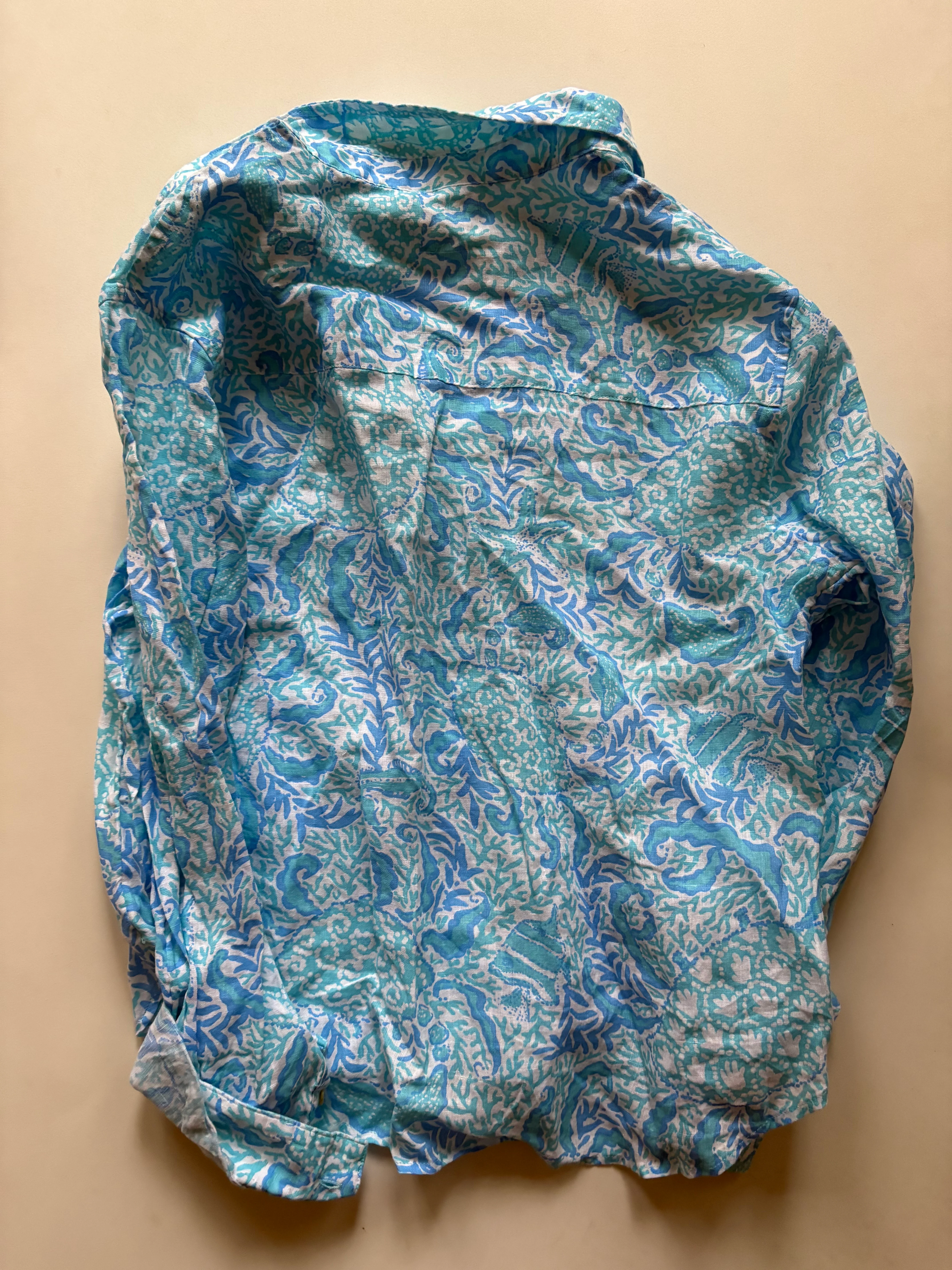 Top Long Sleeve By Lilly Pulitzer In Blue, Size: S - Image 2