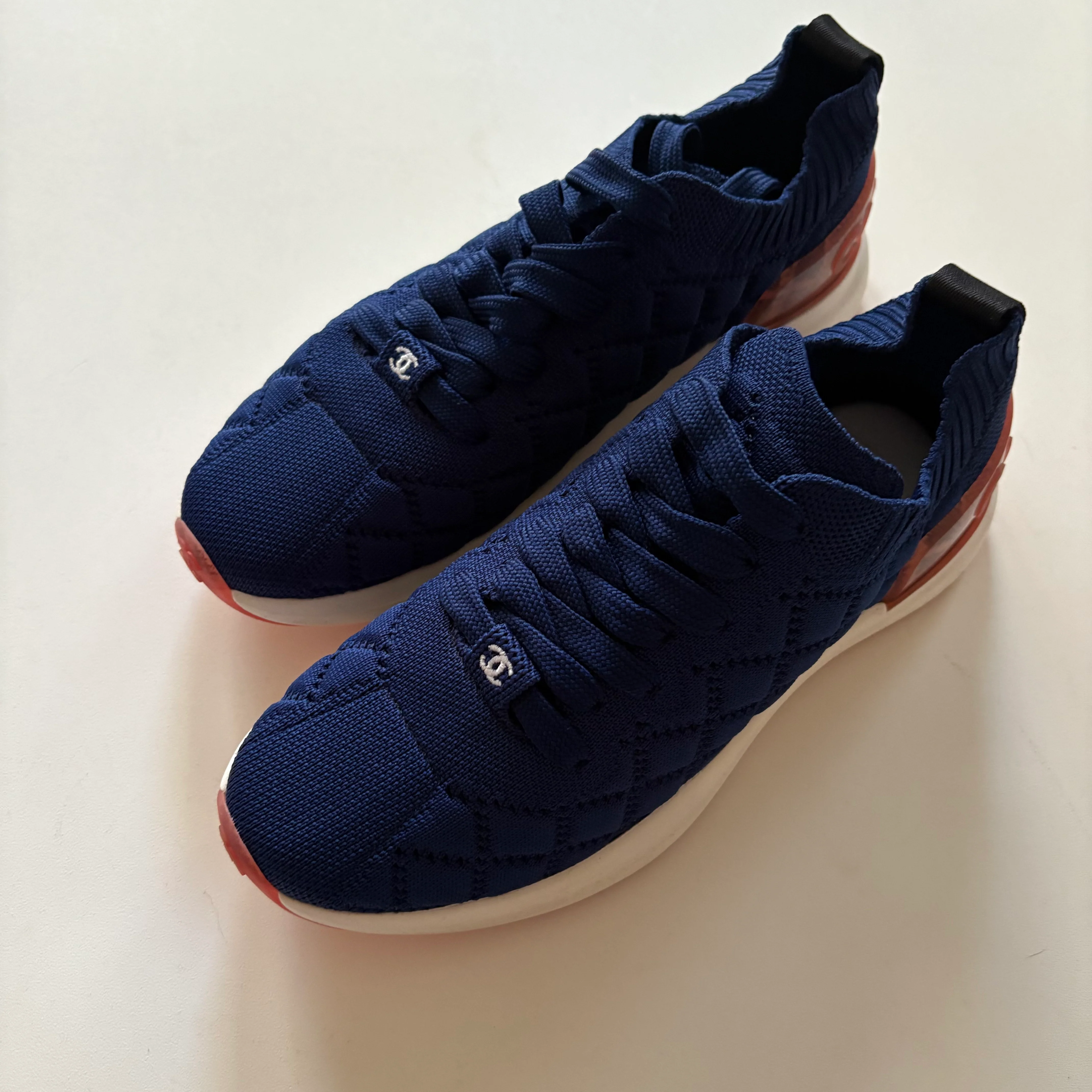 Shoes Athletic By Chanel In Blue, Size: 6.5 - Image 2