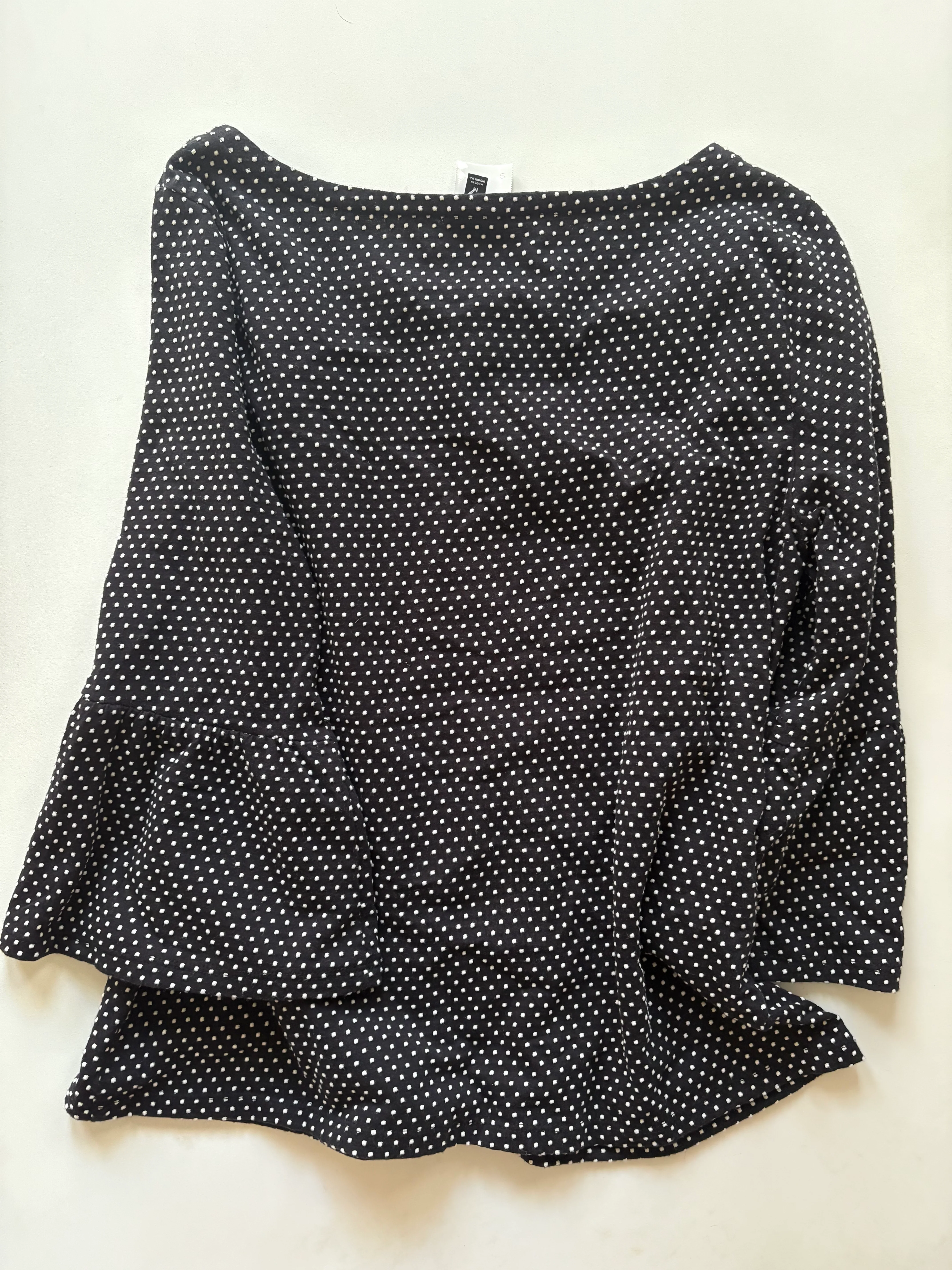 Top Long Sleeve By Talbots In Polkadot Pattern, Size: M - Image 2