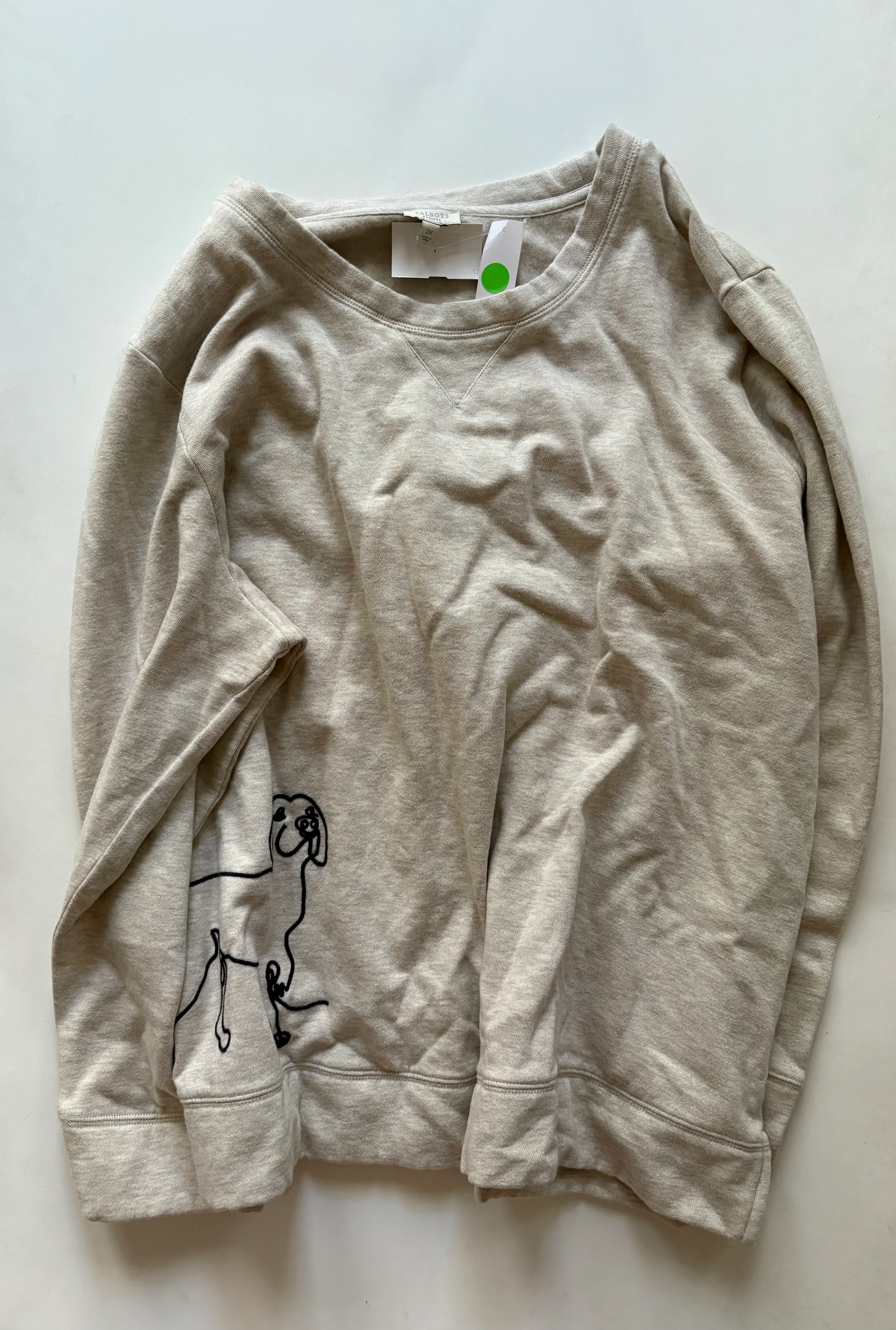 Sweatshirt Crewneck By Talbots In Beige, Size: 2x