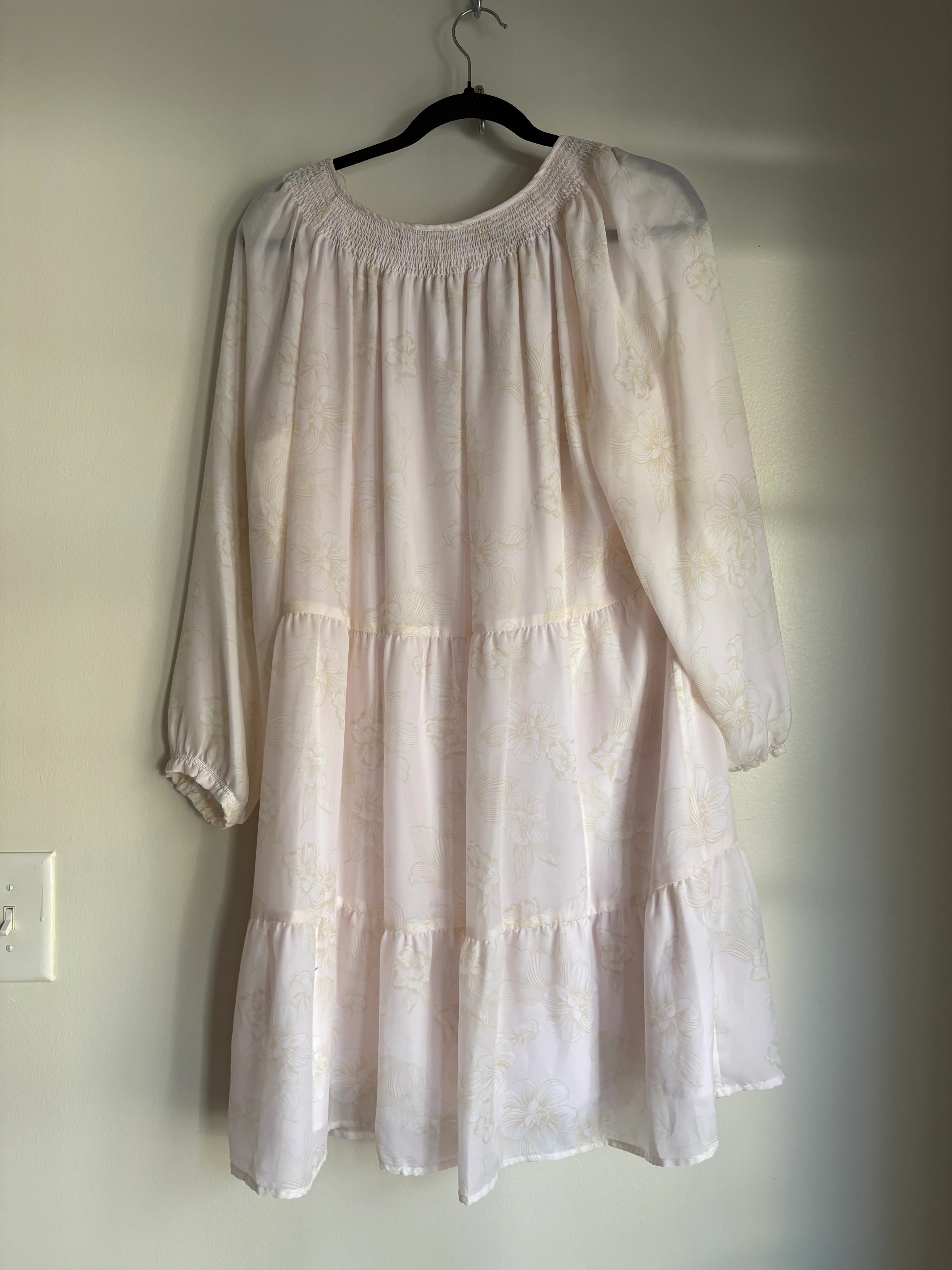 Dress Casual Midi By Kaari Blue In Cream, Size: Xl - Image 2