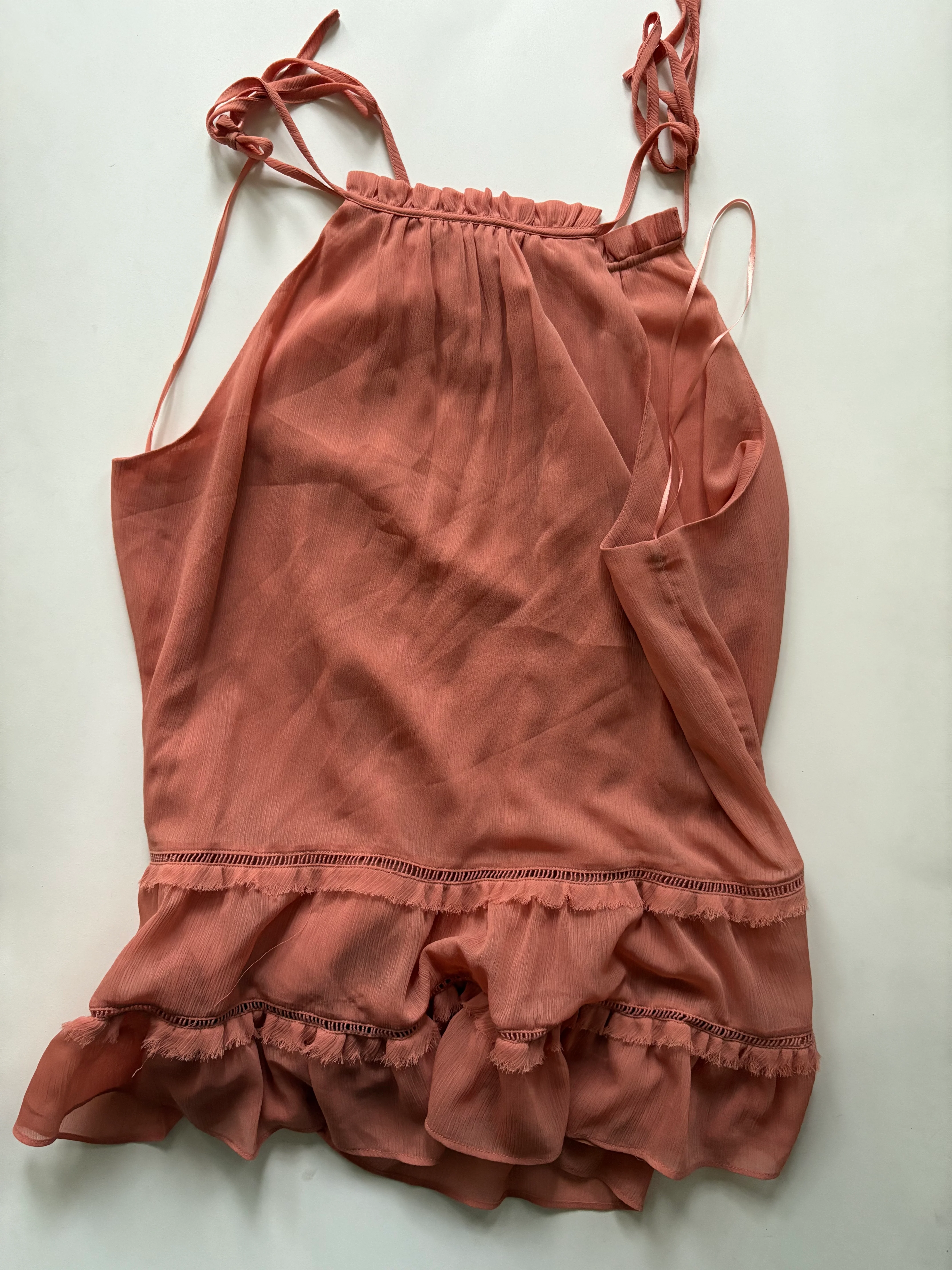 Blouse Sleeveless By Kaari Blue In Orange, Size: Xl - Image 2