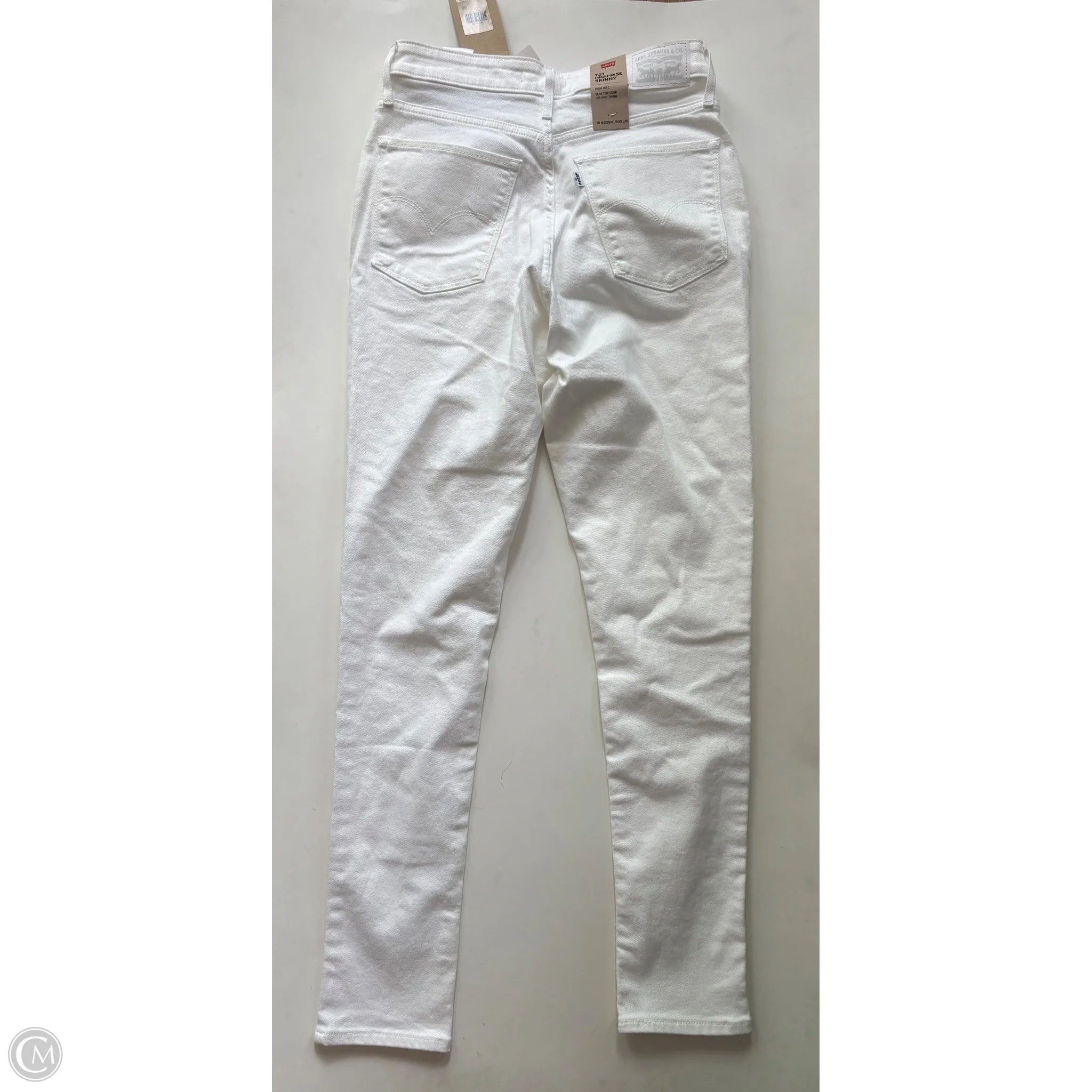 Jeans Straight By Levis In White, Size: 10 - Image 2