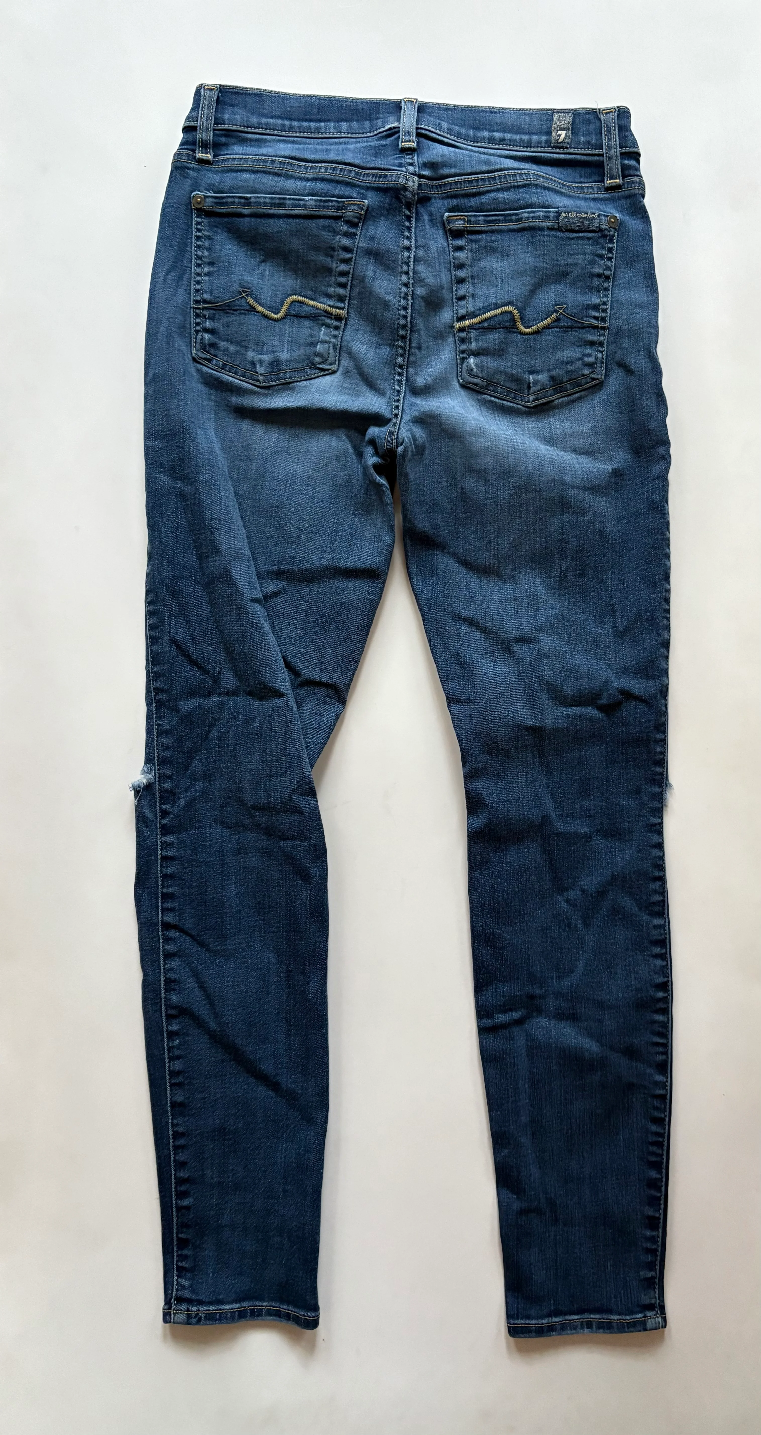 Jeans Straight By 7 For All Mankind In Blue, Size: 6 - Image 2