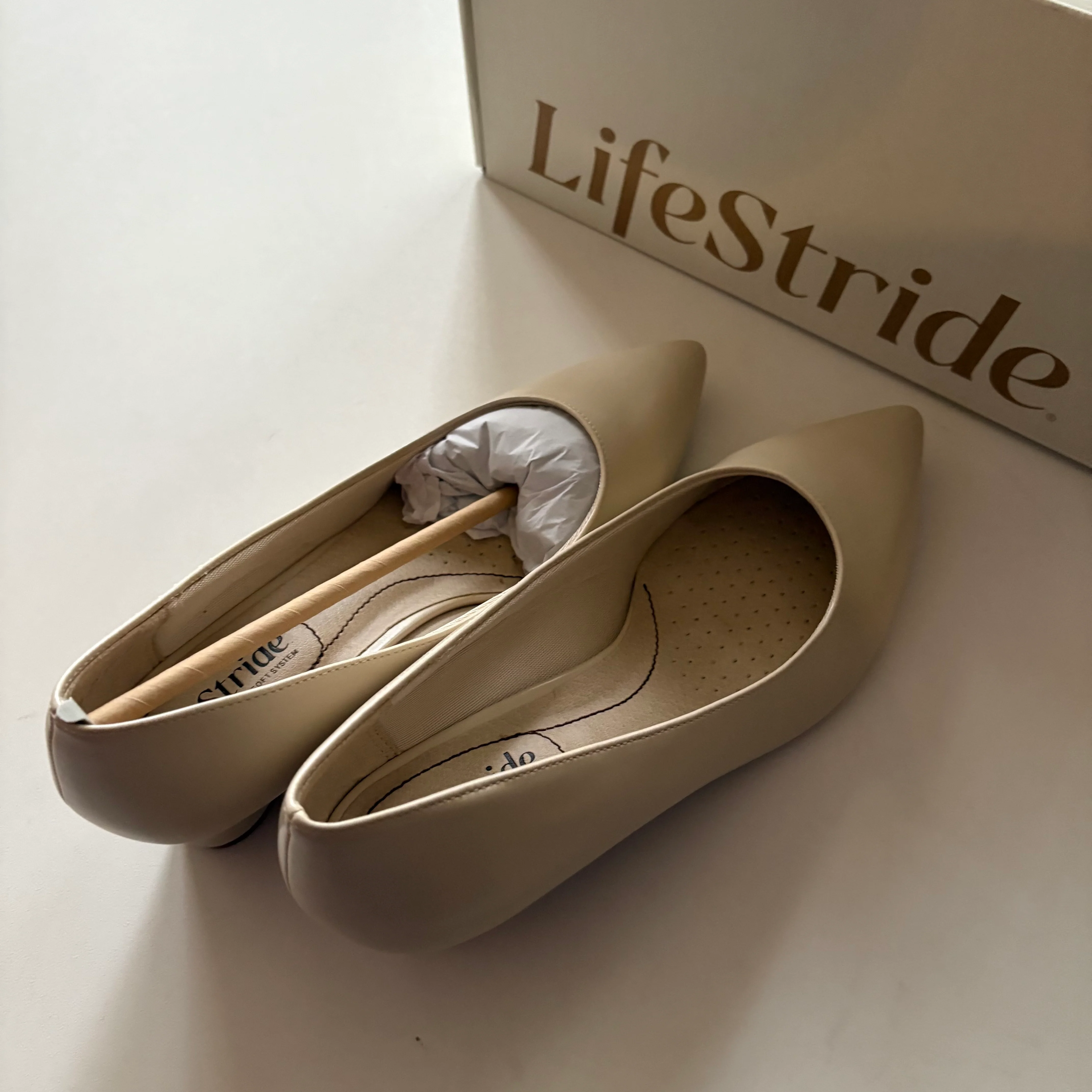Shoes Heels Block By Life Stride In Cream, Size: 6.5 - Image 2