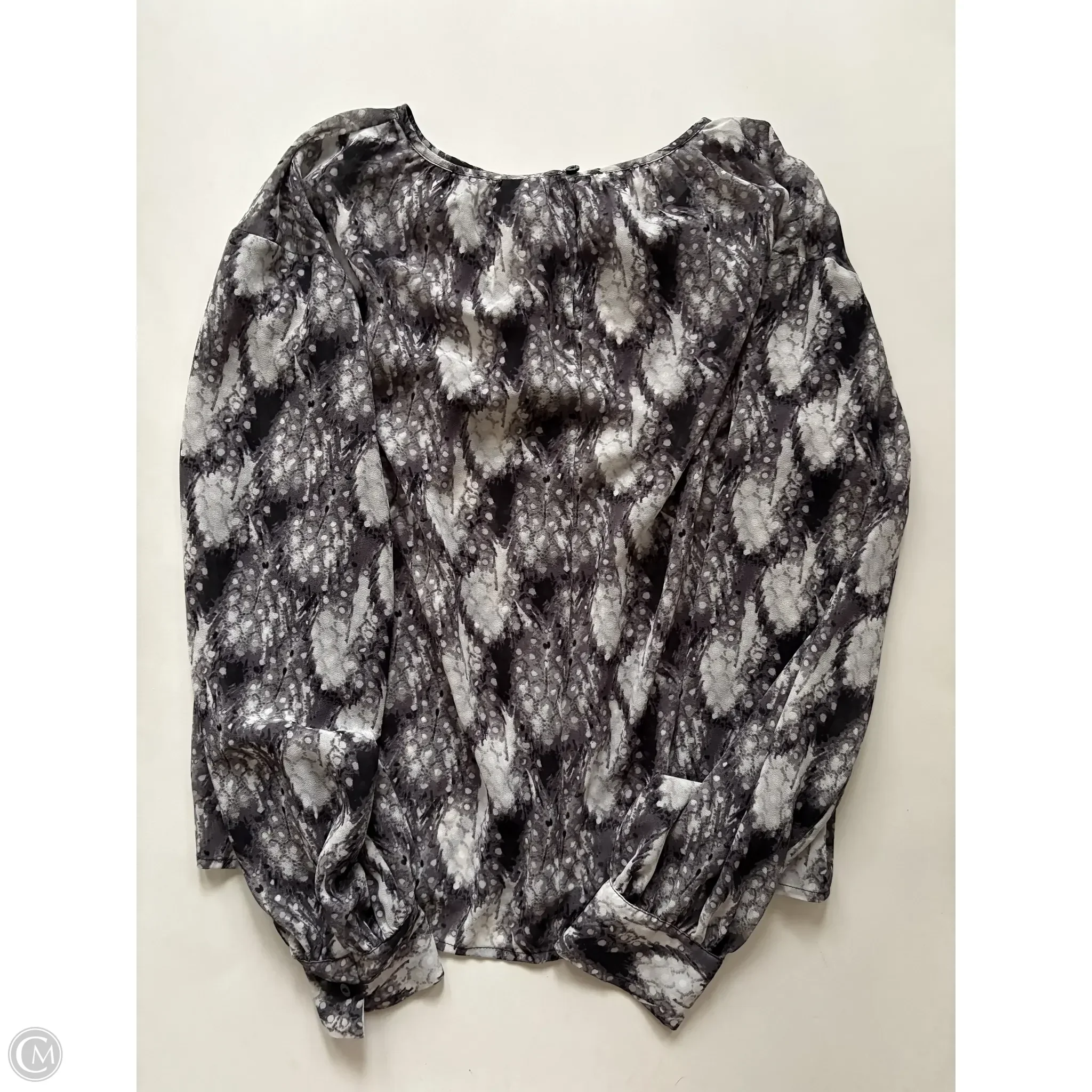 Blouse Long Sleeve By Worthington In Grey, Size: Xl - Image 2