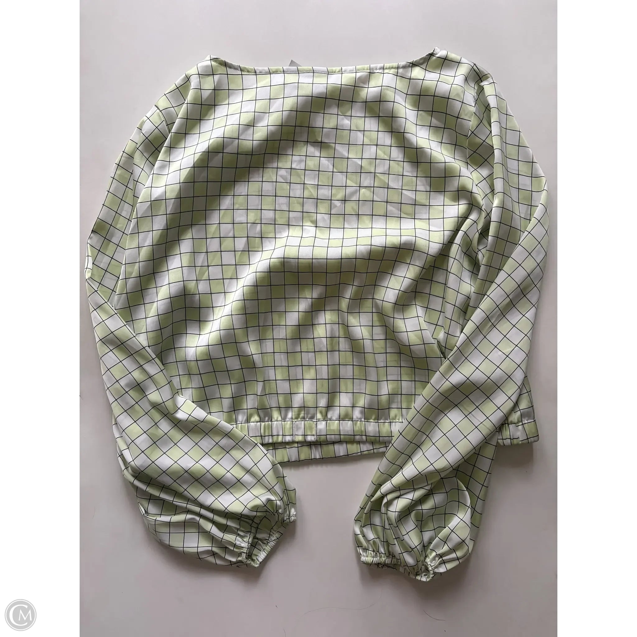 Blouse Long Sleeve By Rye Grass In Plaid Pattern, Size: Xl - Image 2