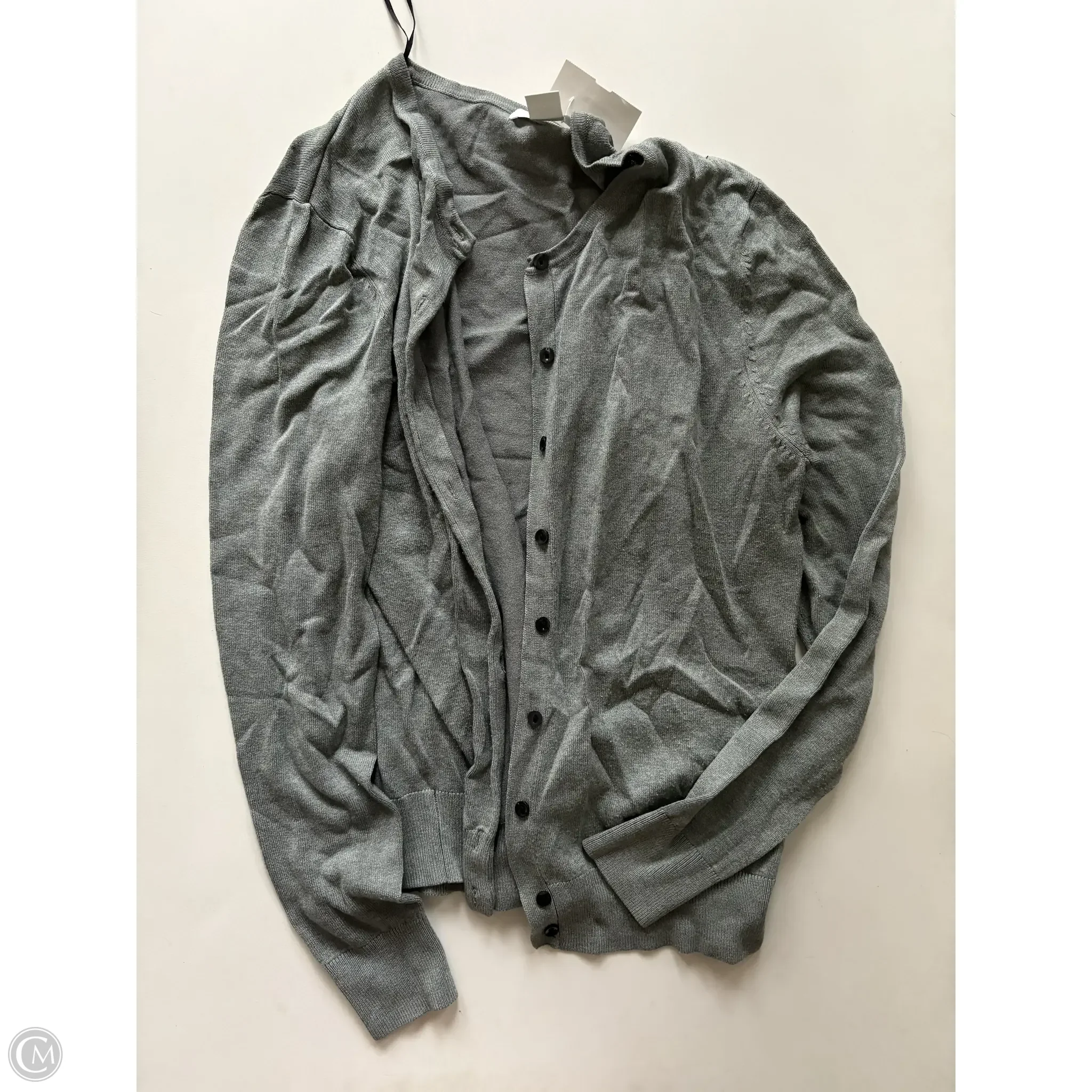 Sweater Cardigan By H&m In Grey, Size: L - Image 1
