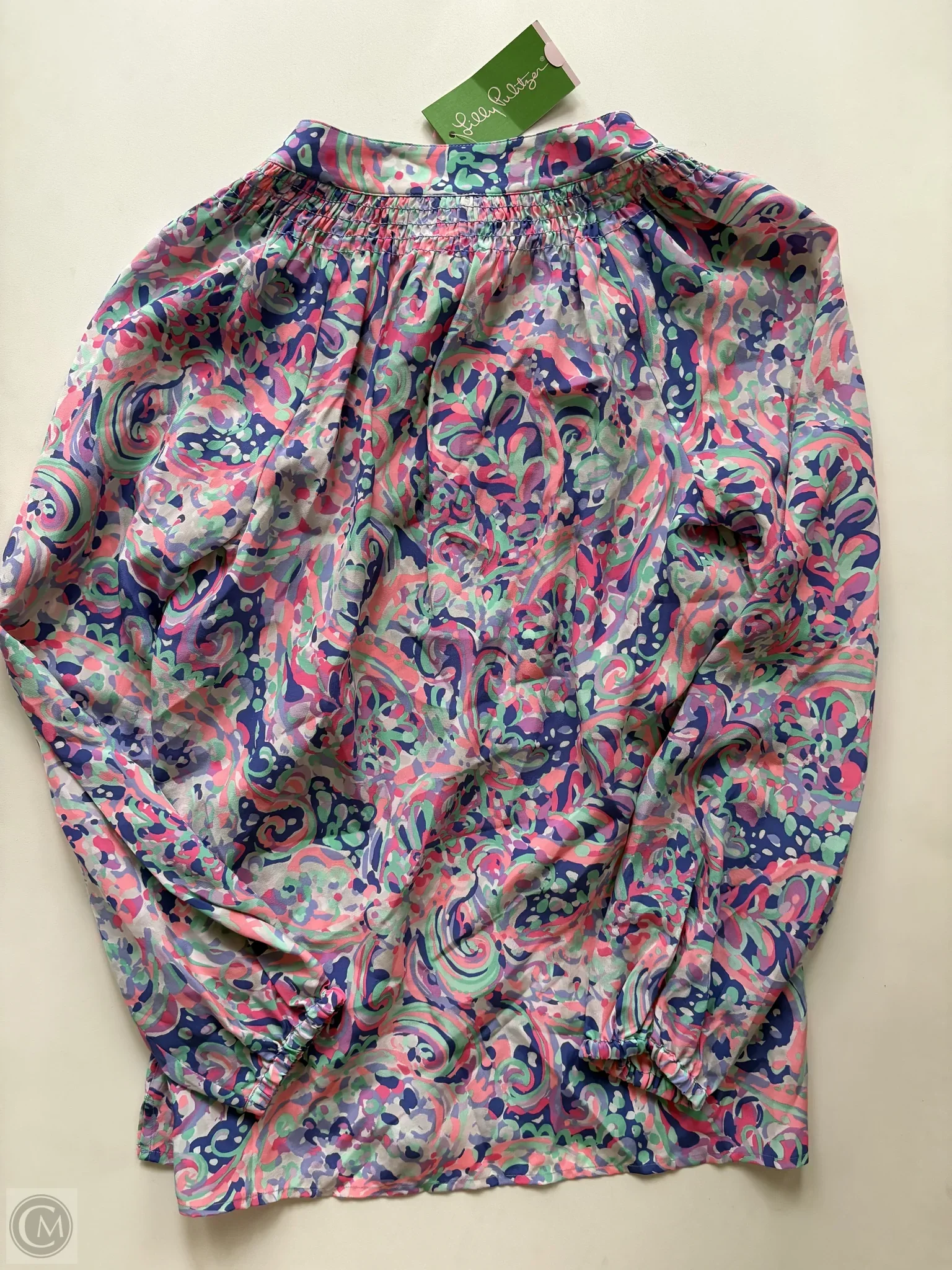 Blouse Long Sleeve By Lilly Pulitzer In Navy, Size: Xs - Image 2
