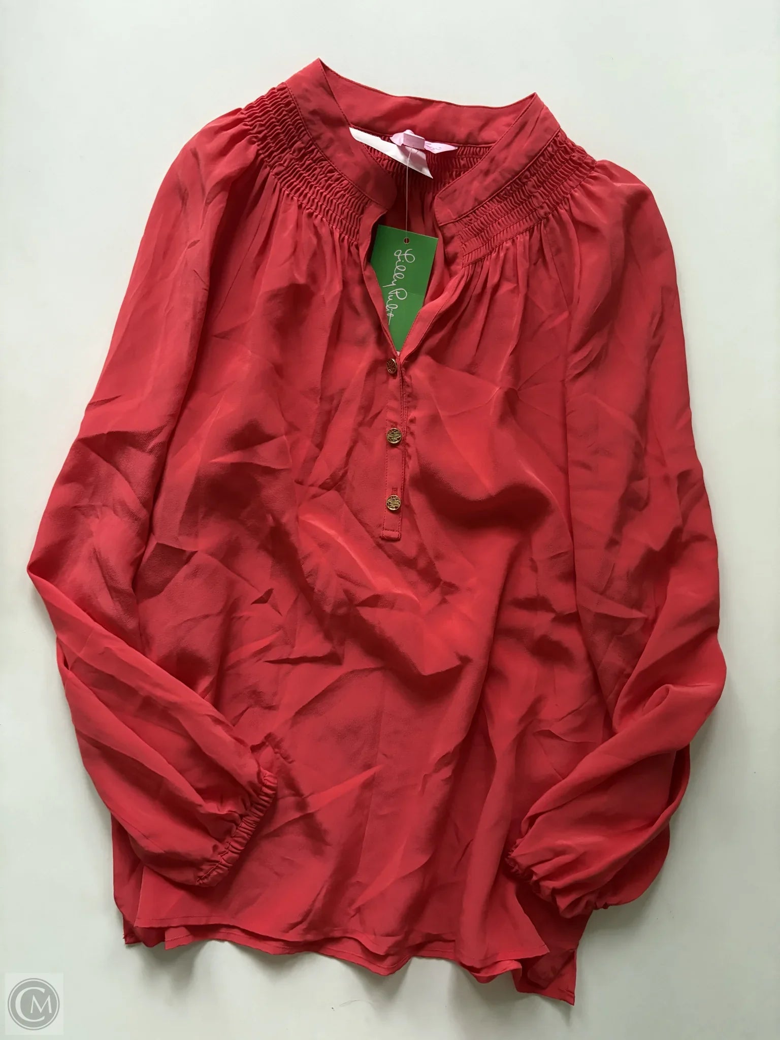 Blouse Long Sleeve By Lilly Pulitzer In Orange, Size: Xs - Image 1