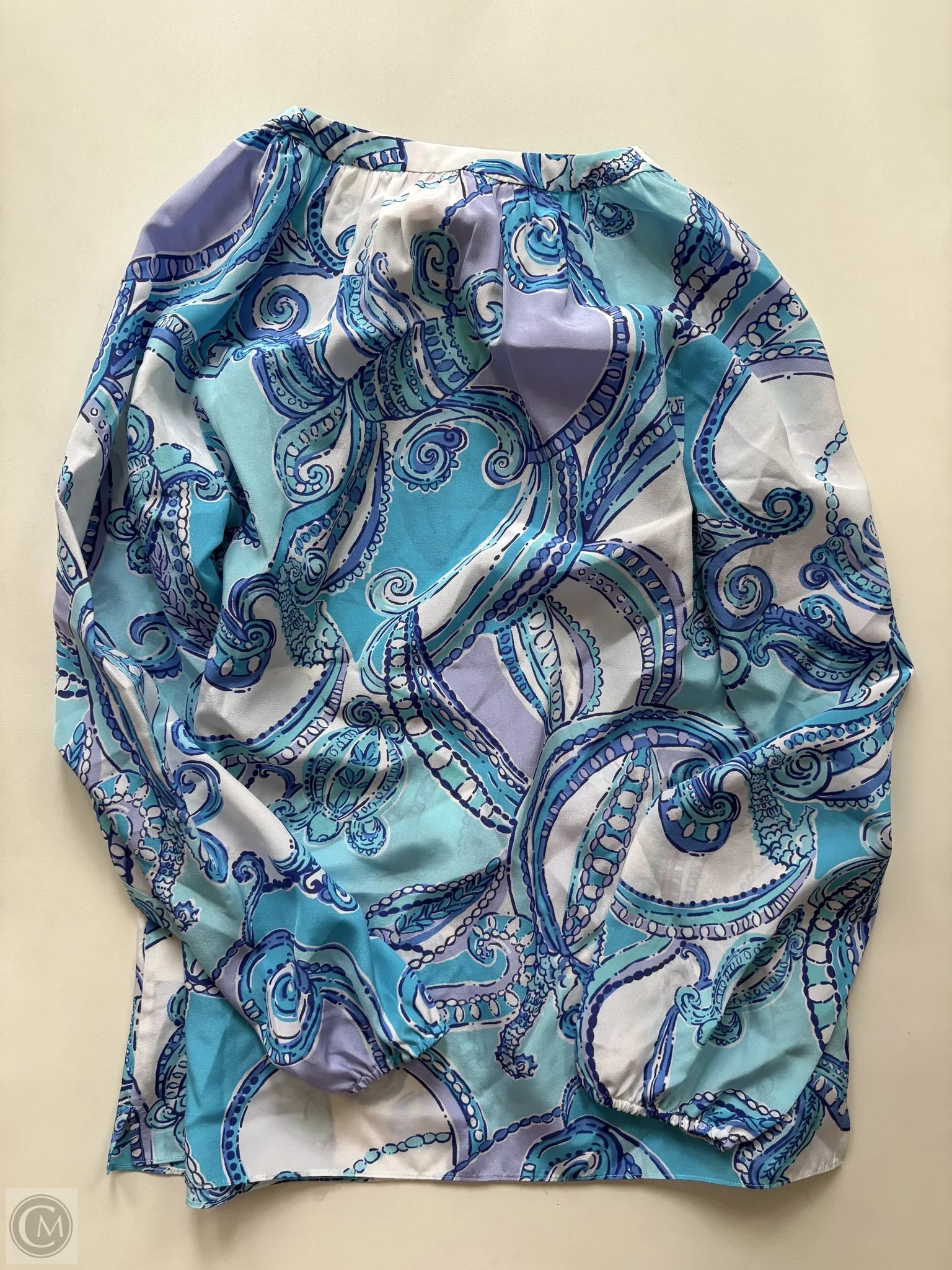 Blouse Long Sleeve By Lilly Pulitzer In Blue, Size: S - Image 2