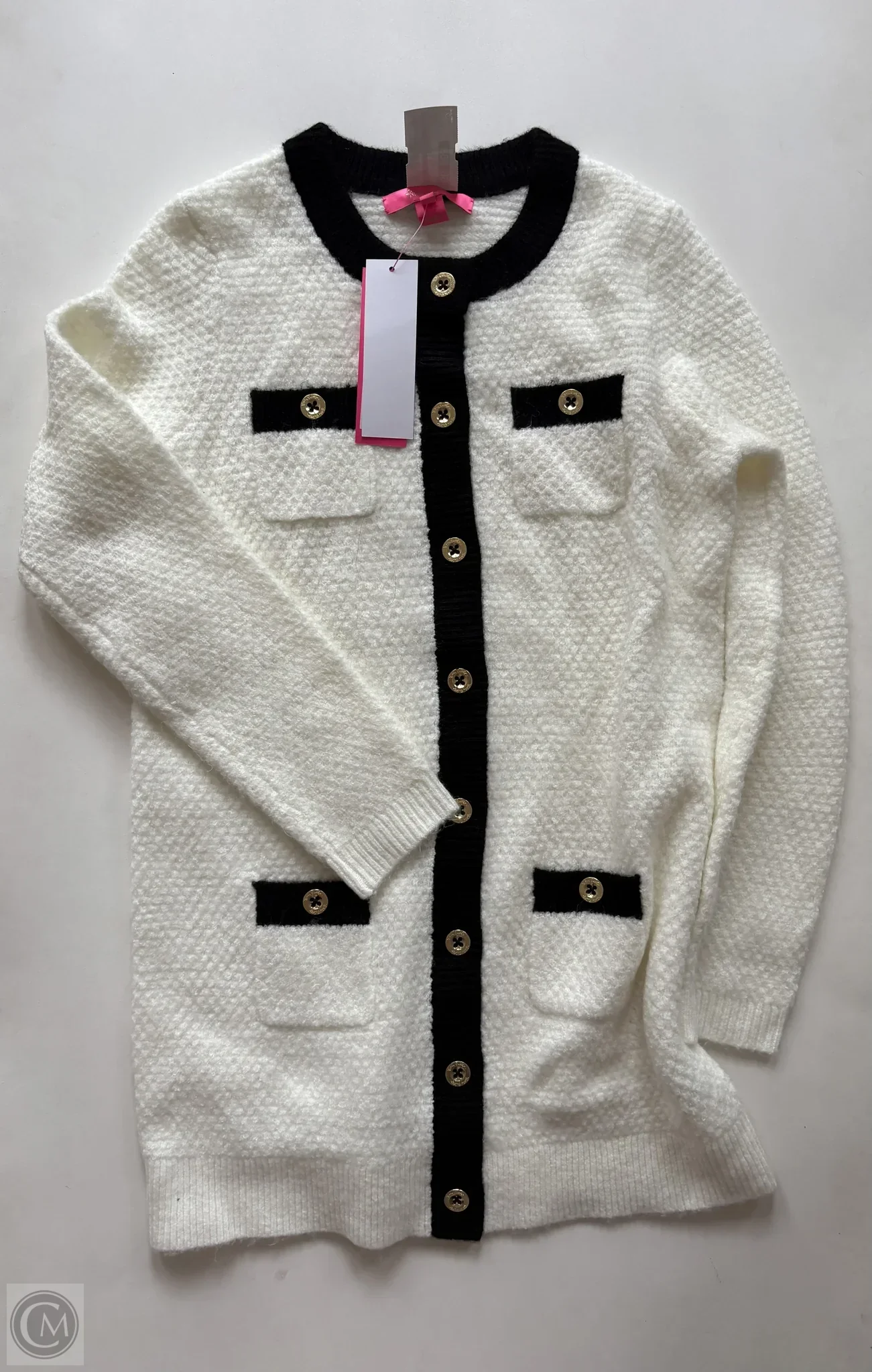 Sweater Designer By Lilly Pulitzer In Cream, Size: Xs - Image 1