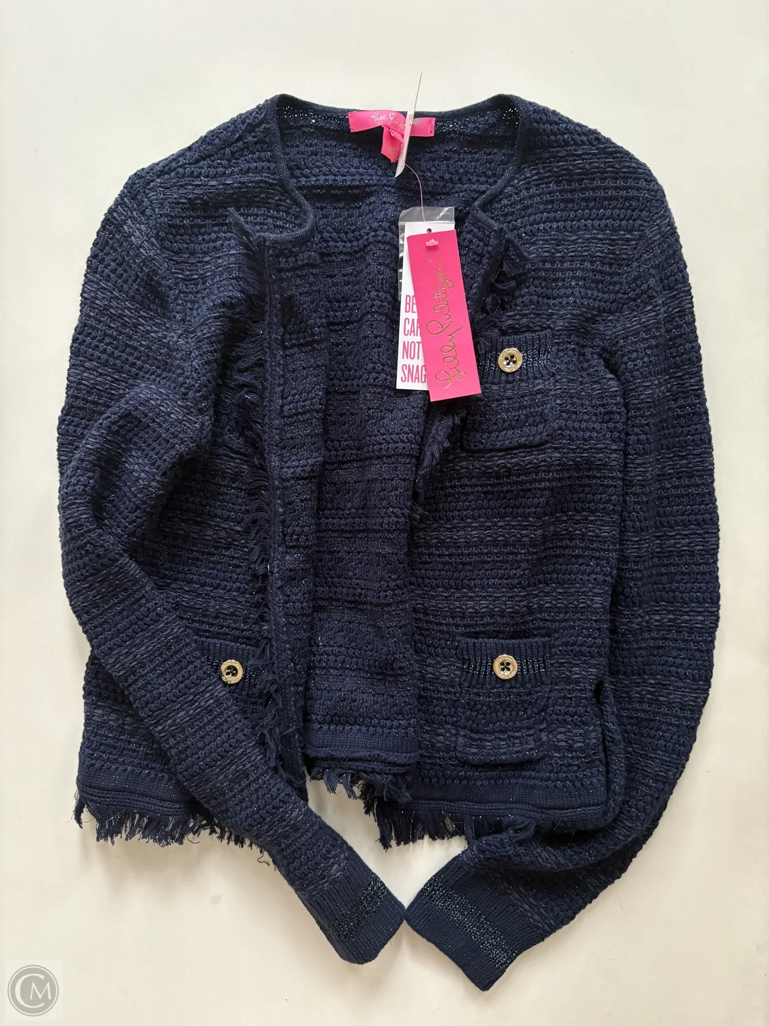 Sweater Cardigan Designer By Lilly Pulitzer In Blue, Size: S - Image 1