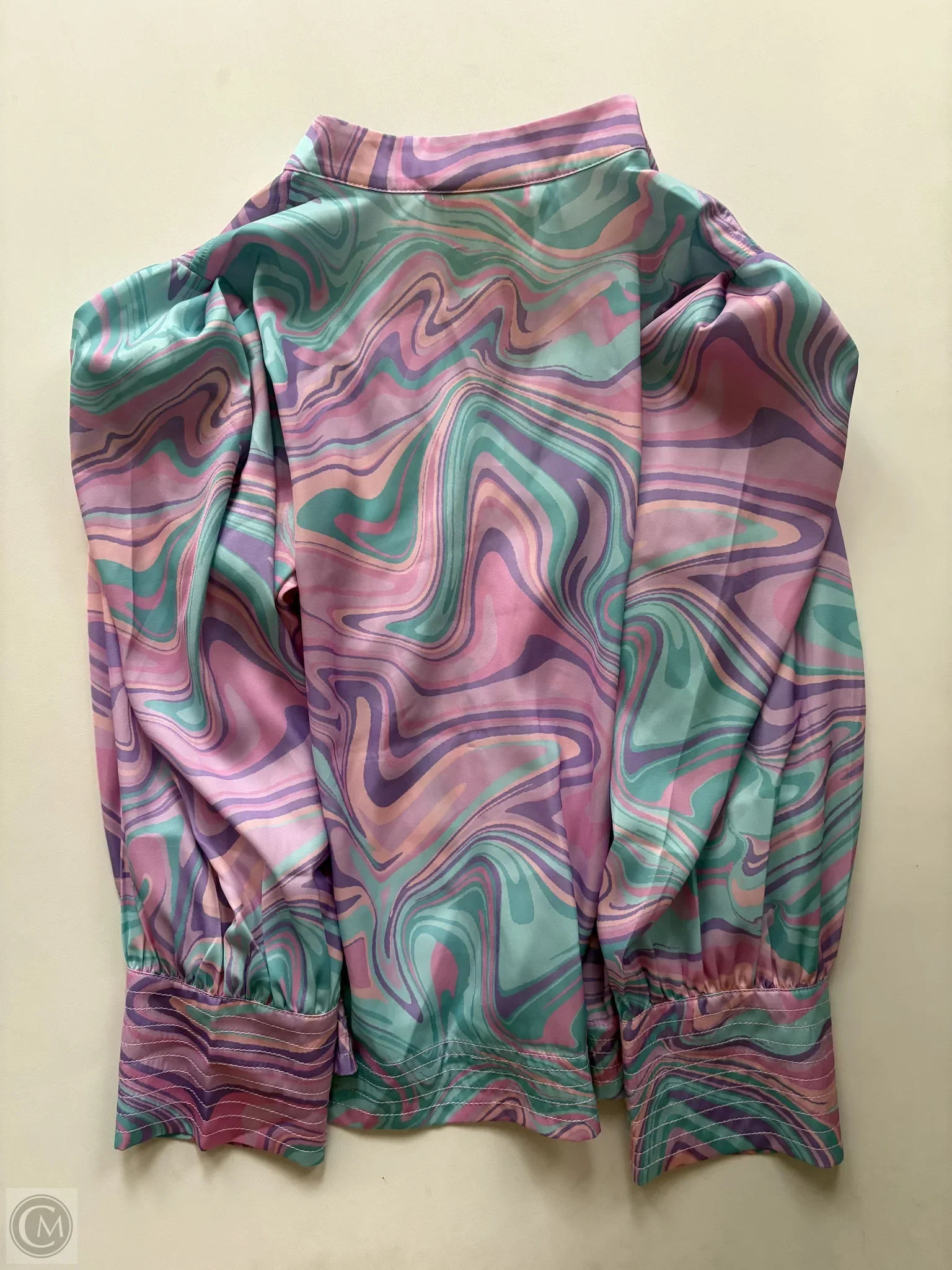 Blouse Long Sleeve By Emily McCarthy  In Multi-colored, Size: Xs - Image 2