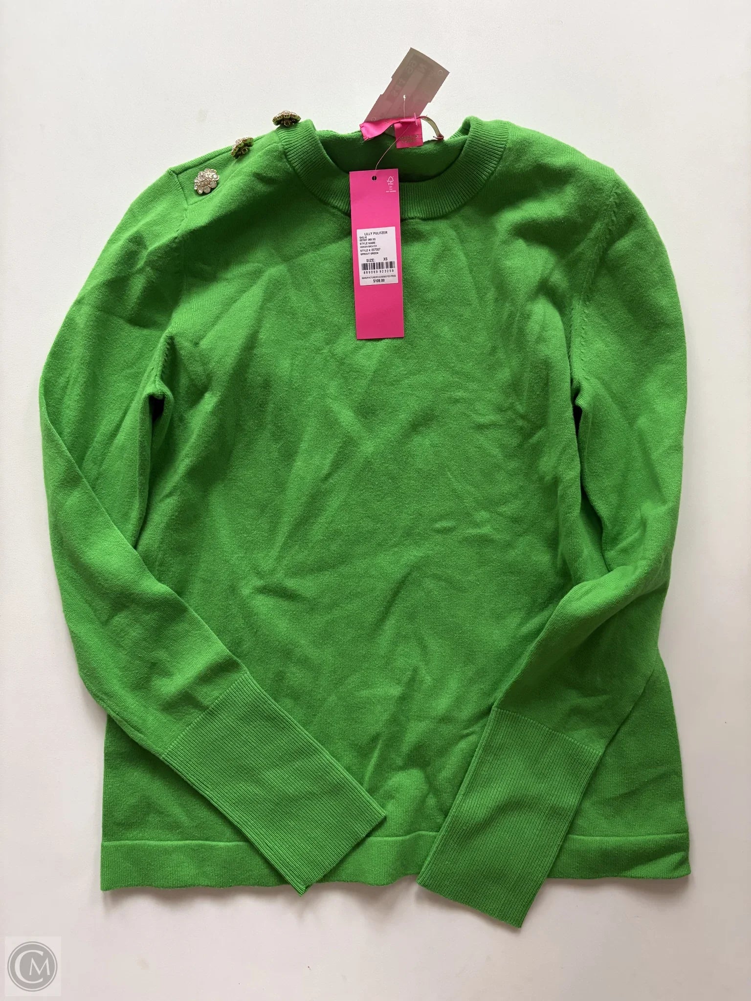 Sweater Designer By Lilly Pulitzer In Green, Size: Xs - Image 1