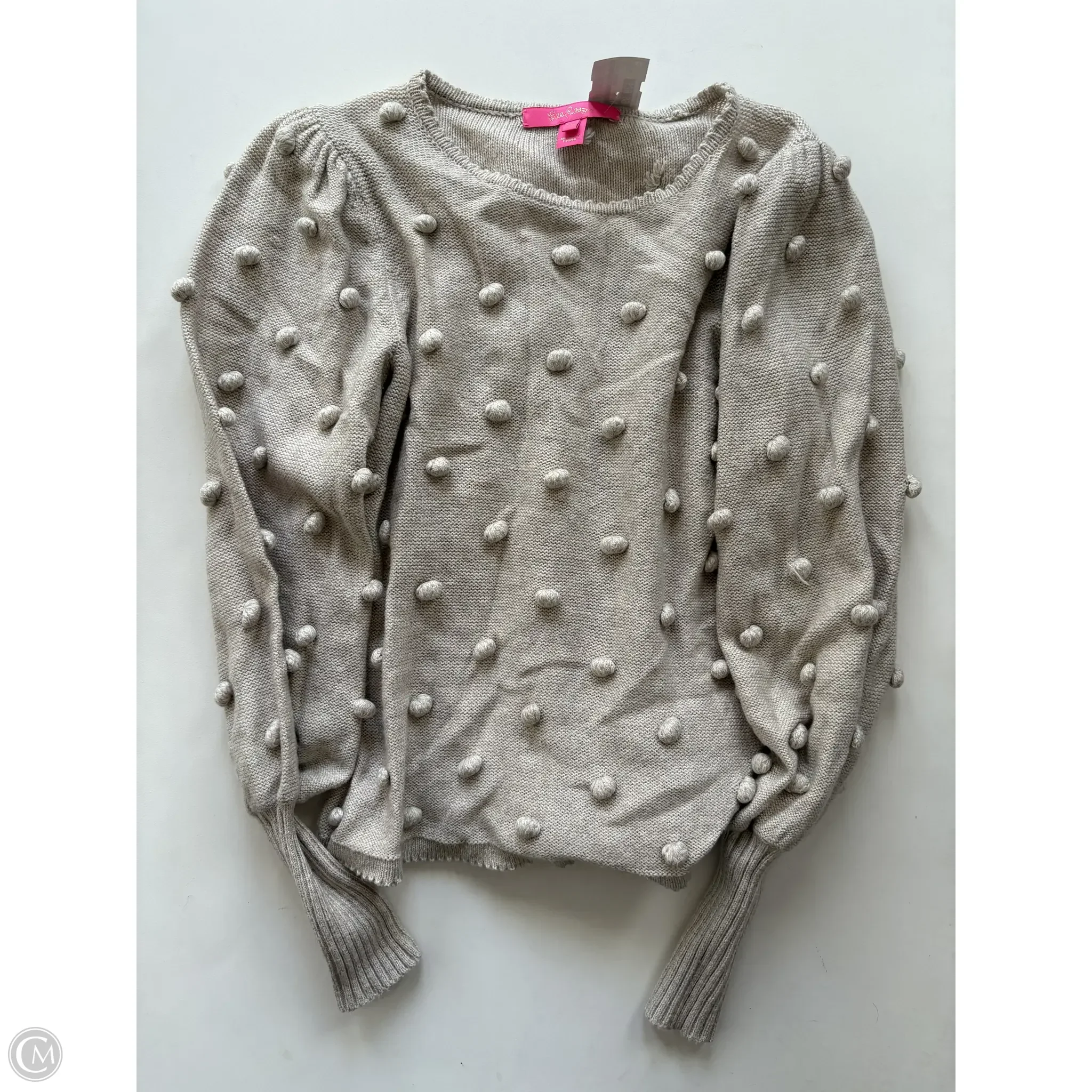 Sweater Designer By Lilly Pulitzer In Beige, Size: Xxs - Image 1