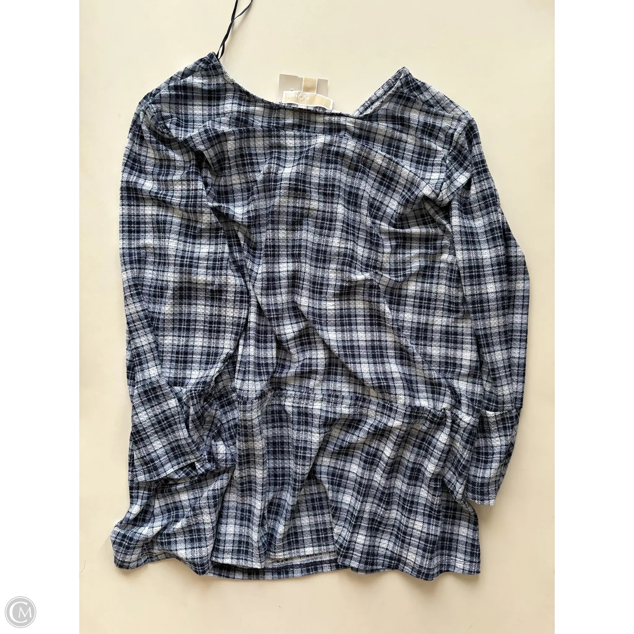 Top Long Sleeve Designer By Michael Kors In Plaid Pattern, Size: 1x - Image 2