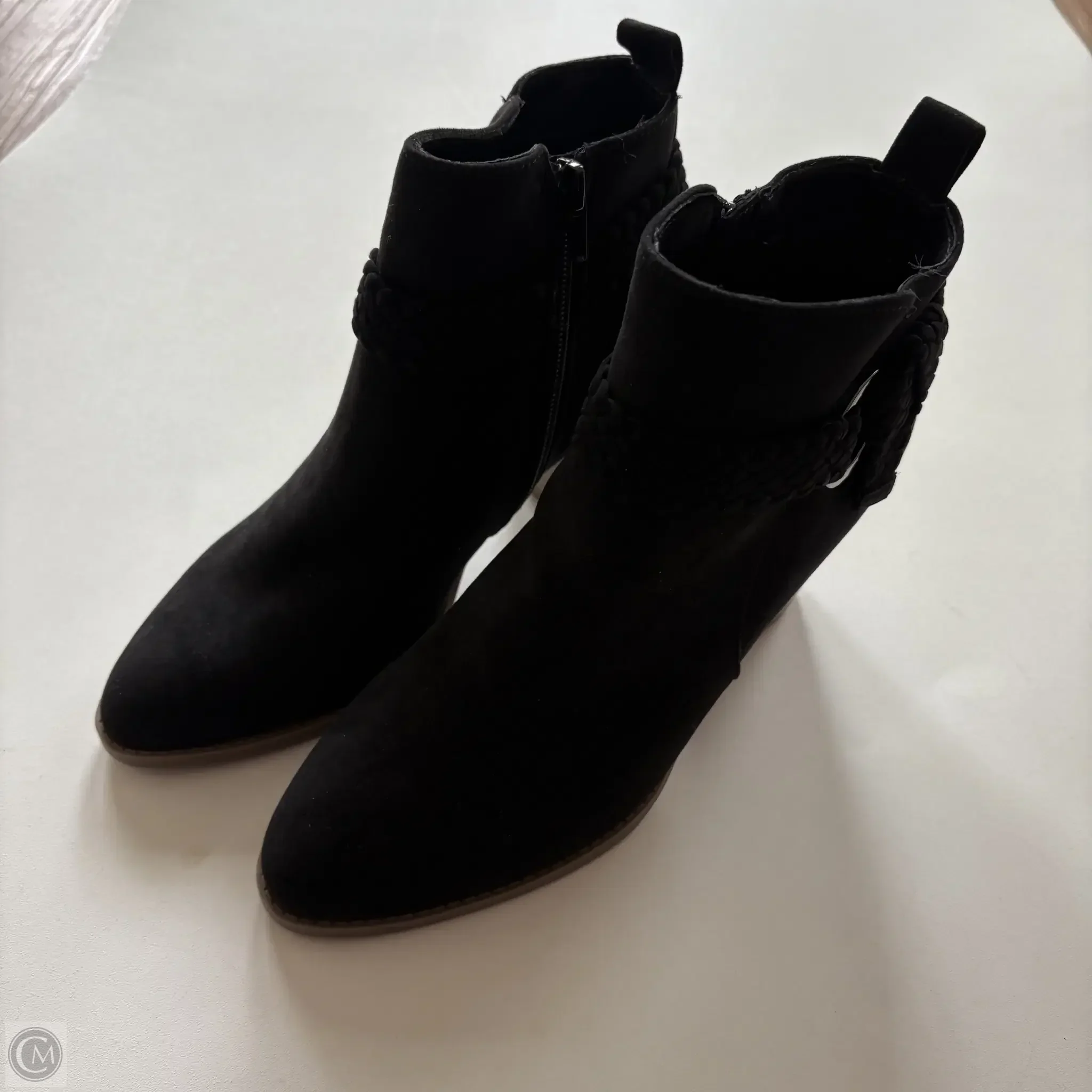 Boots Ankle Heels By SM In Black, Size: 6.5