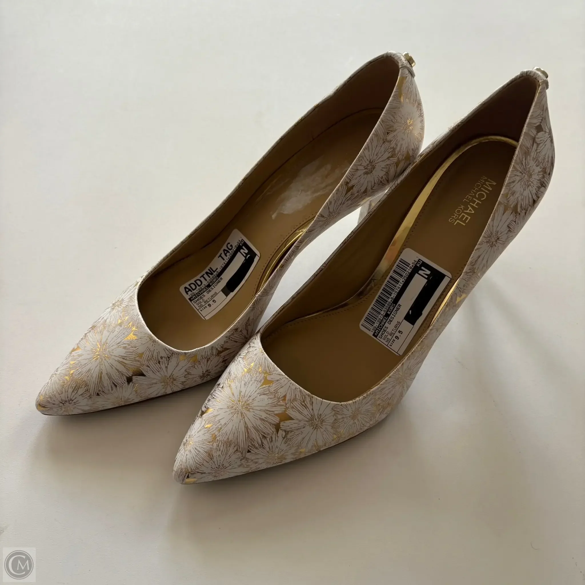 Shoes Designer By Michael Kors In Gold, Size: 9.5 - Image 1