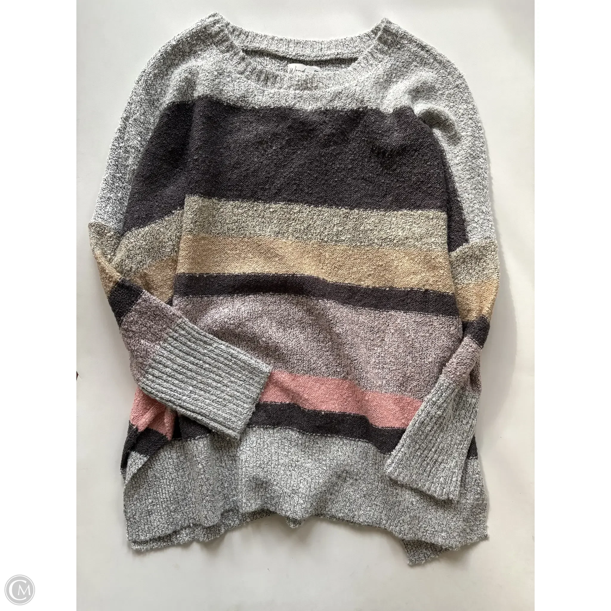 Sweater By Wonderly In Striped Pattern, Size: L - Image 1