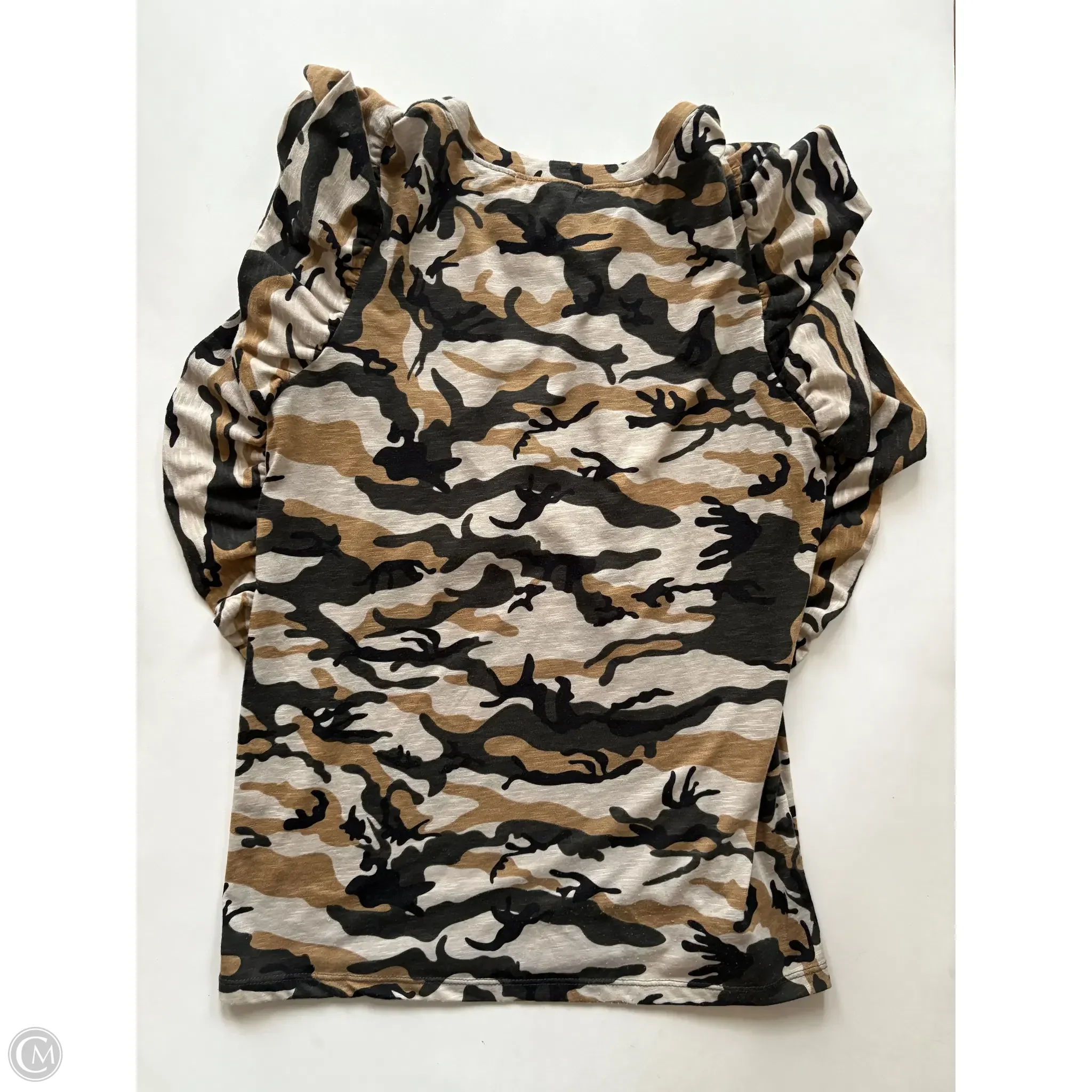Top Short Sleeve By CDM In Camouflage Print, Size: M - Image 2