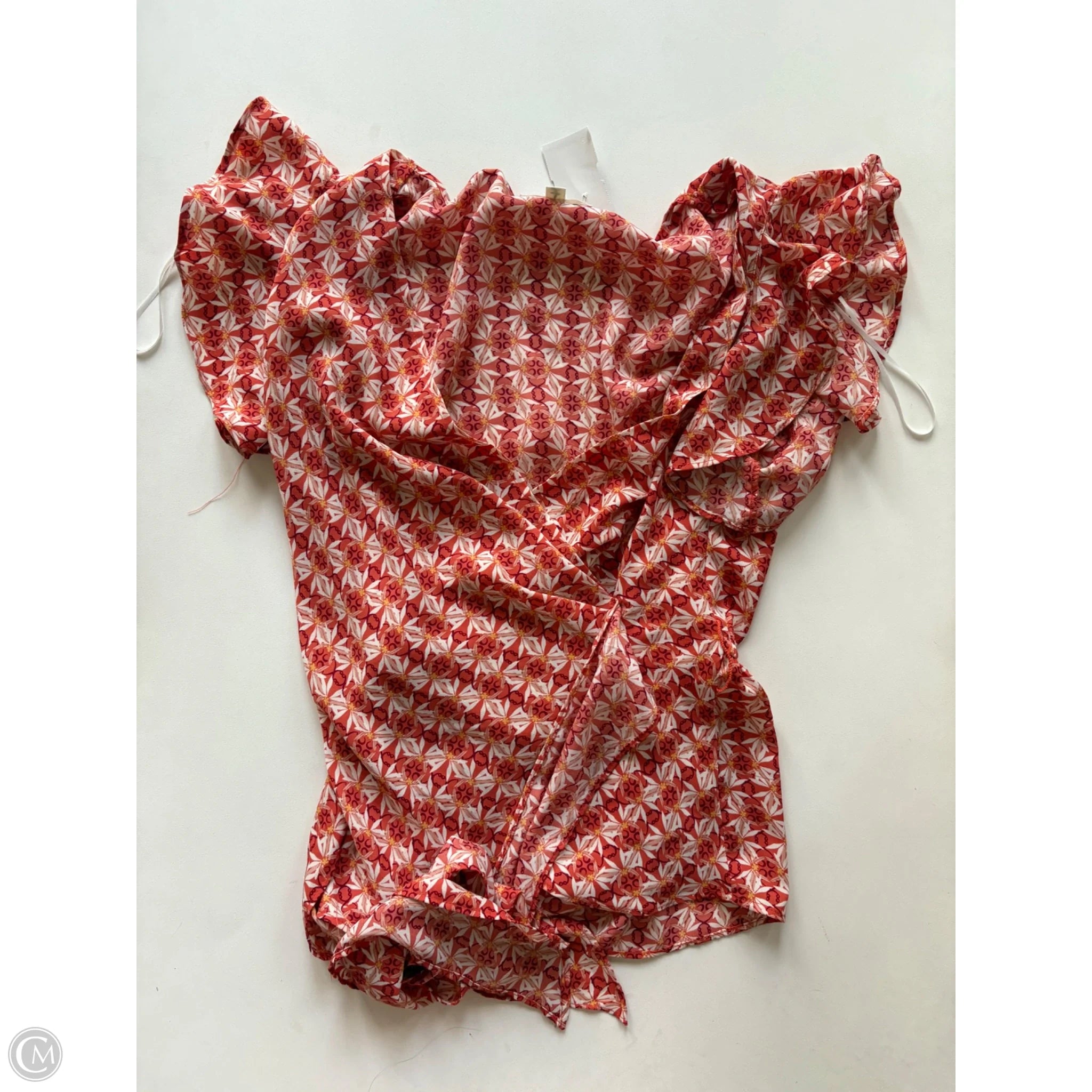 Blouse Short Sleeve By Max Studio In Orange, Size: S - Image 1
