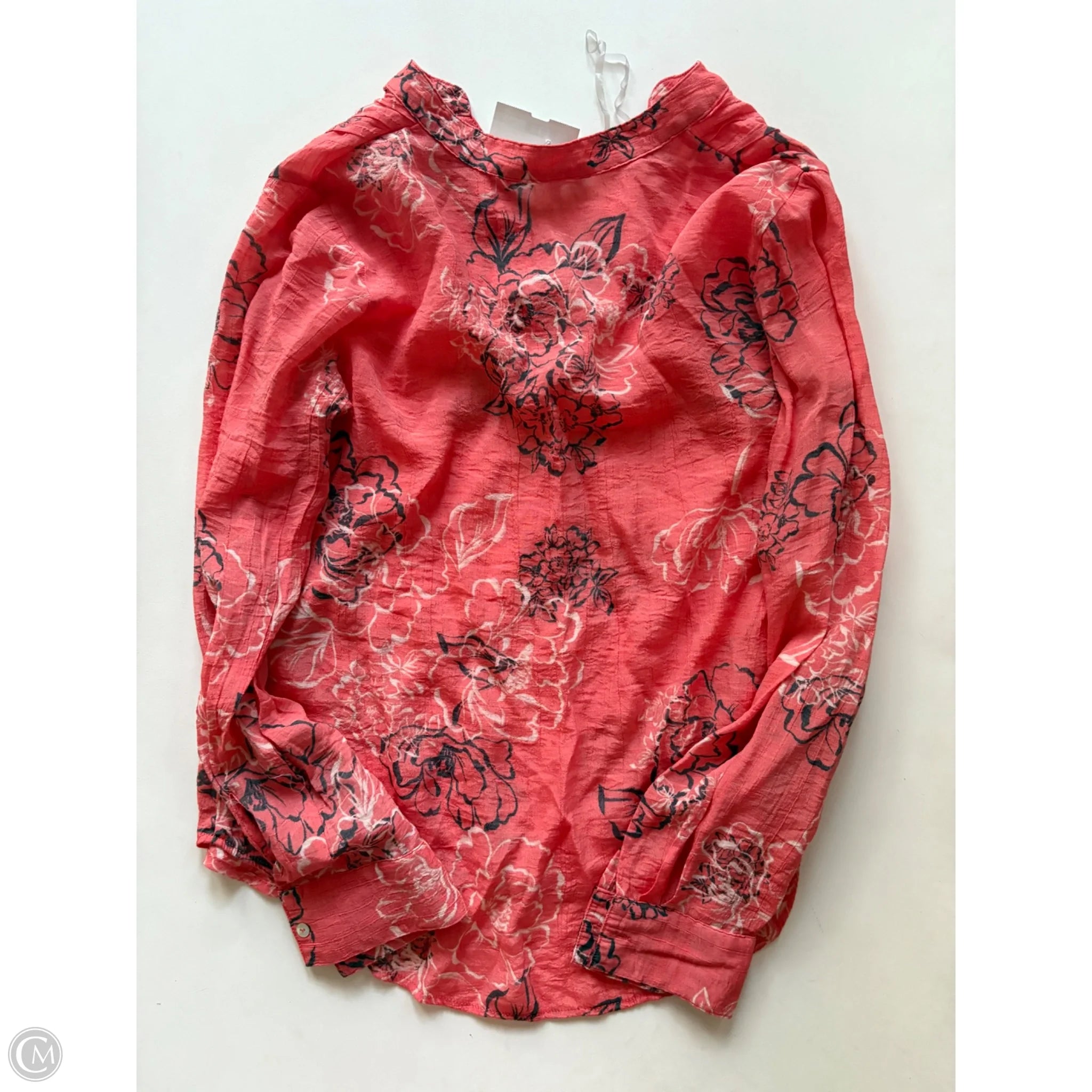 Blouse Long Sleeve By Zac And Rachel In Orange, Size: S - Image 2