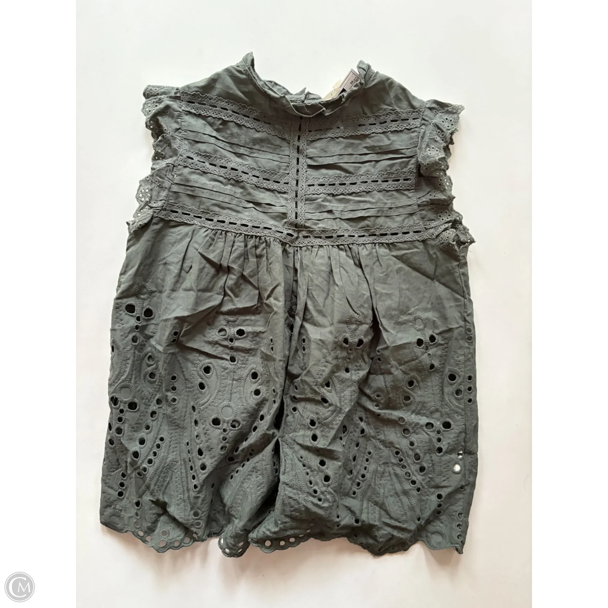Top Sleeveless By Adiva In Green, Size: Xs - Image 1
