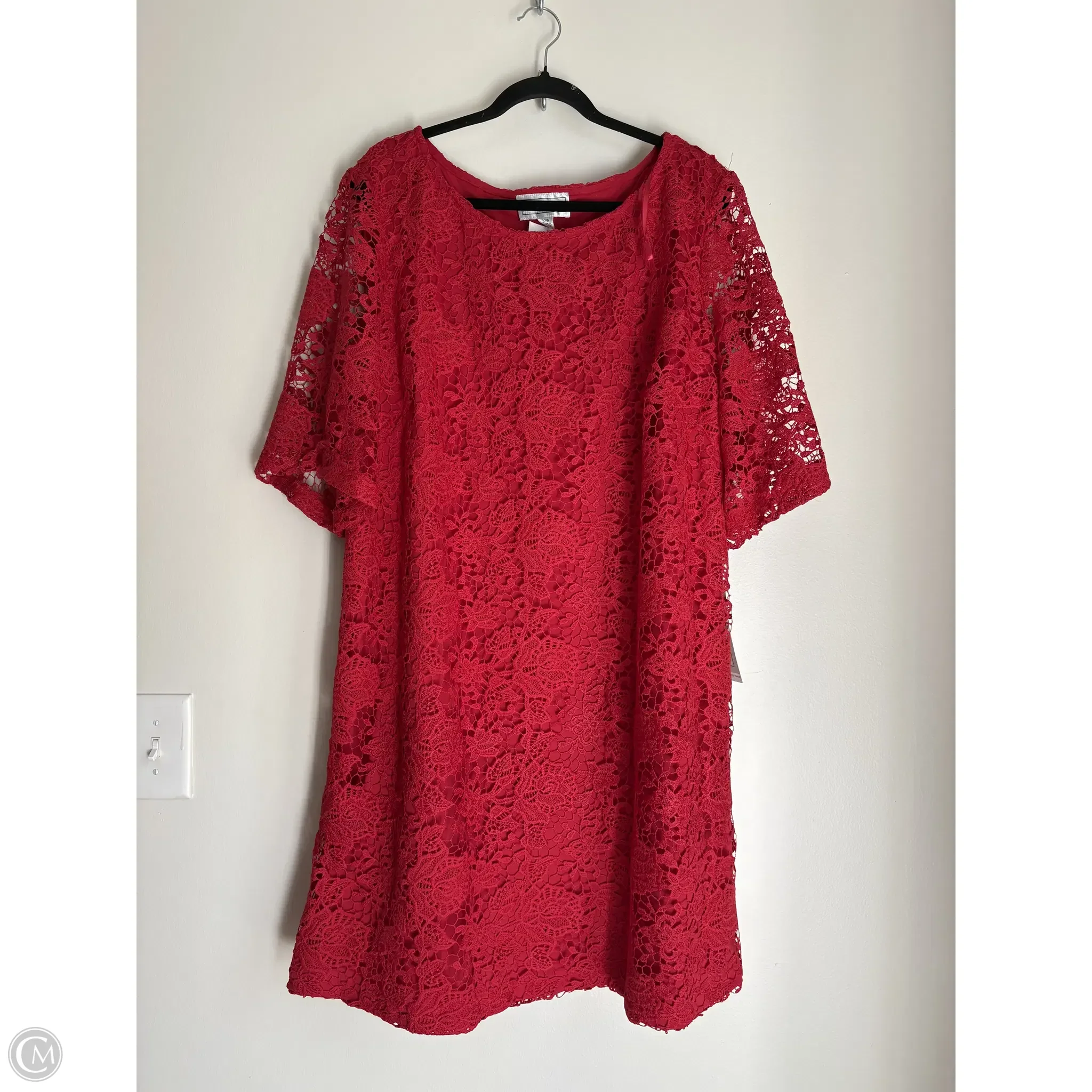 Dress Party Midi By Chelsea Suite In Red, Size: 3x - Image 1