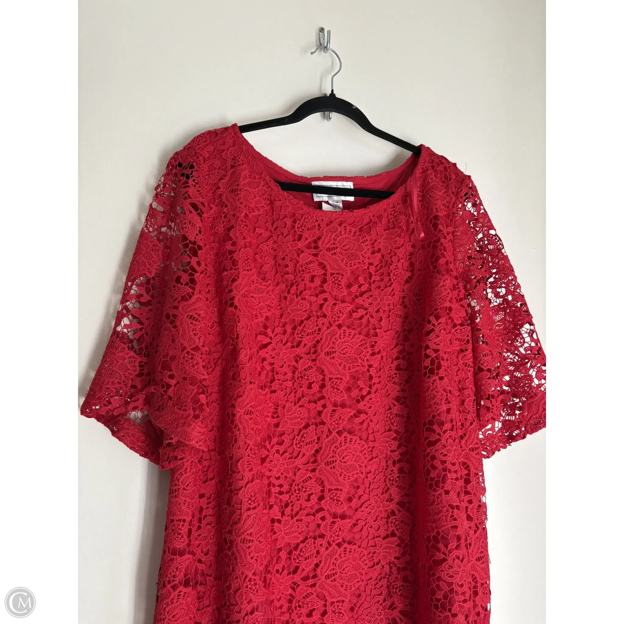 Dress Party Midi By Chelsea Suite In Red, Size: 3x - Image 3