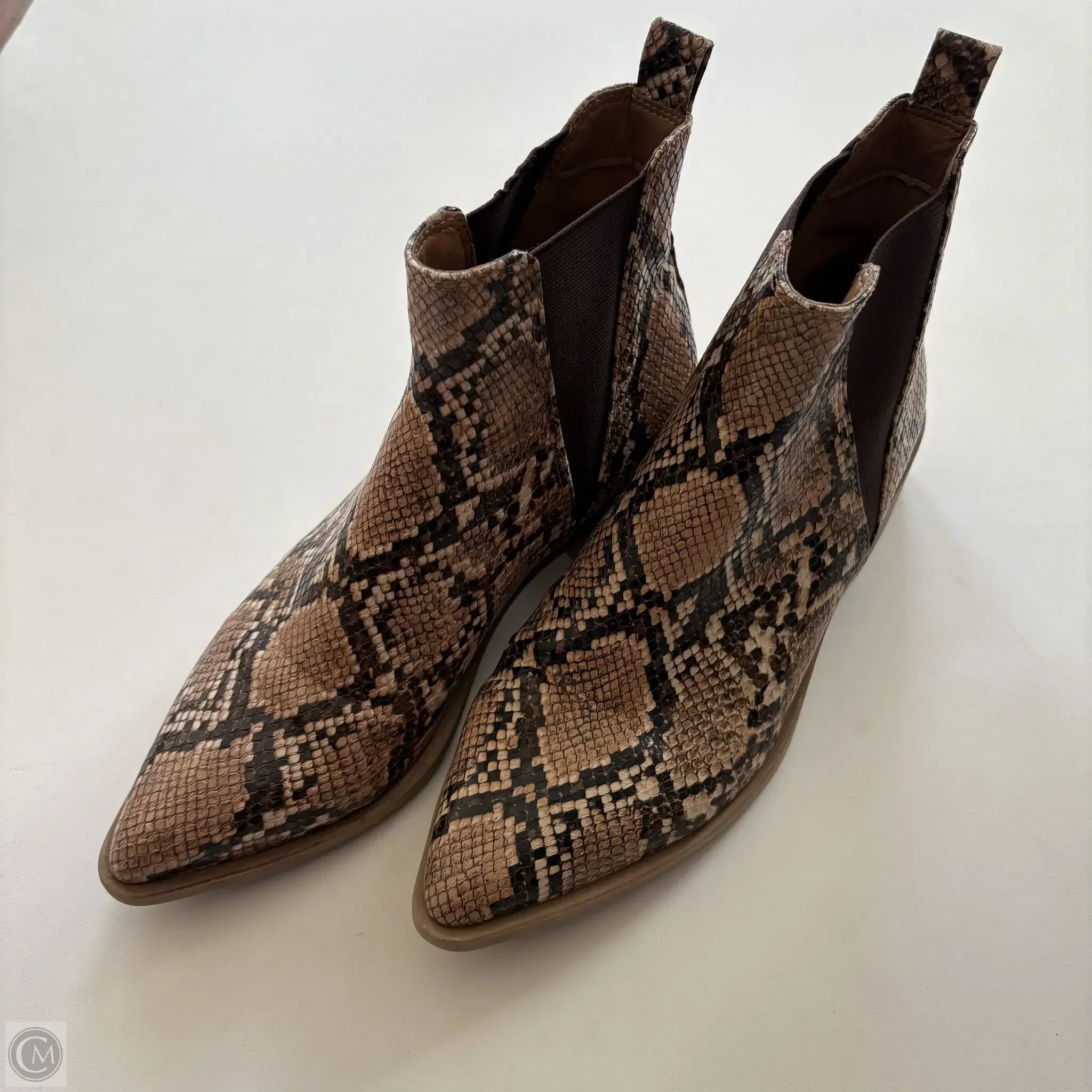 Boots Ankle Flats By Steve Madden In Animal Print, Size: 6.5