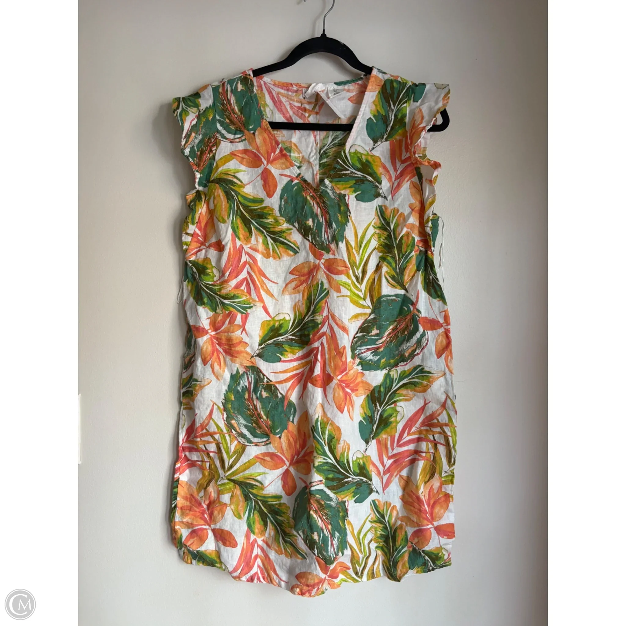 Dress Casual Midi By Nicole Miller In Floral Print, Size: L - Image 1