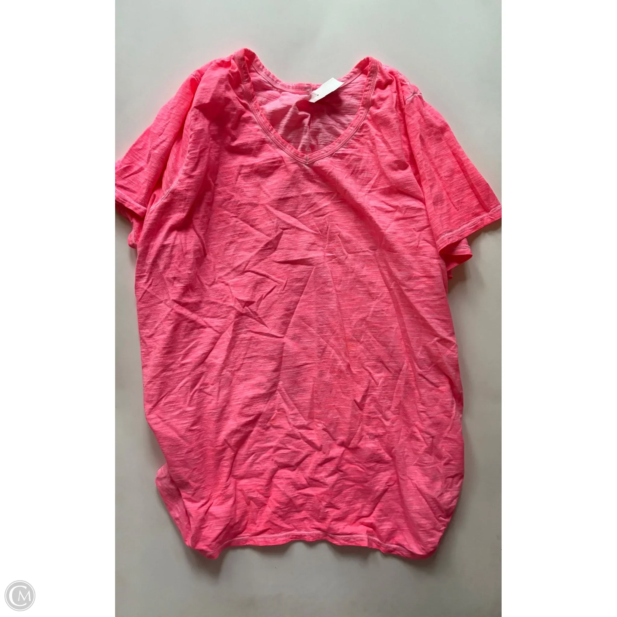 Top Short Sleeve By Lane Bryant In Pink, Size: 3x - Image 1