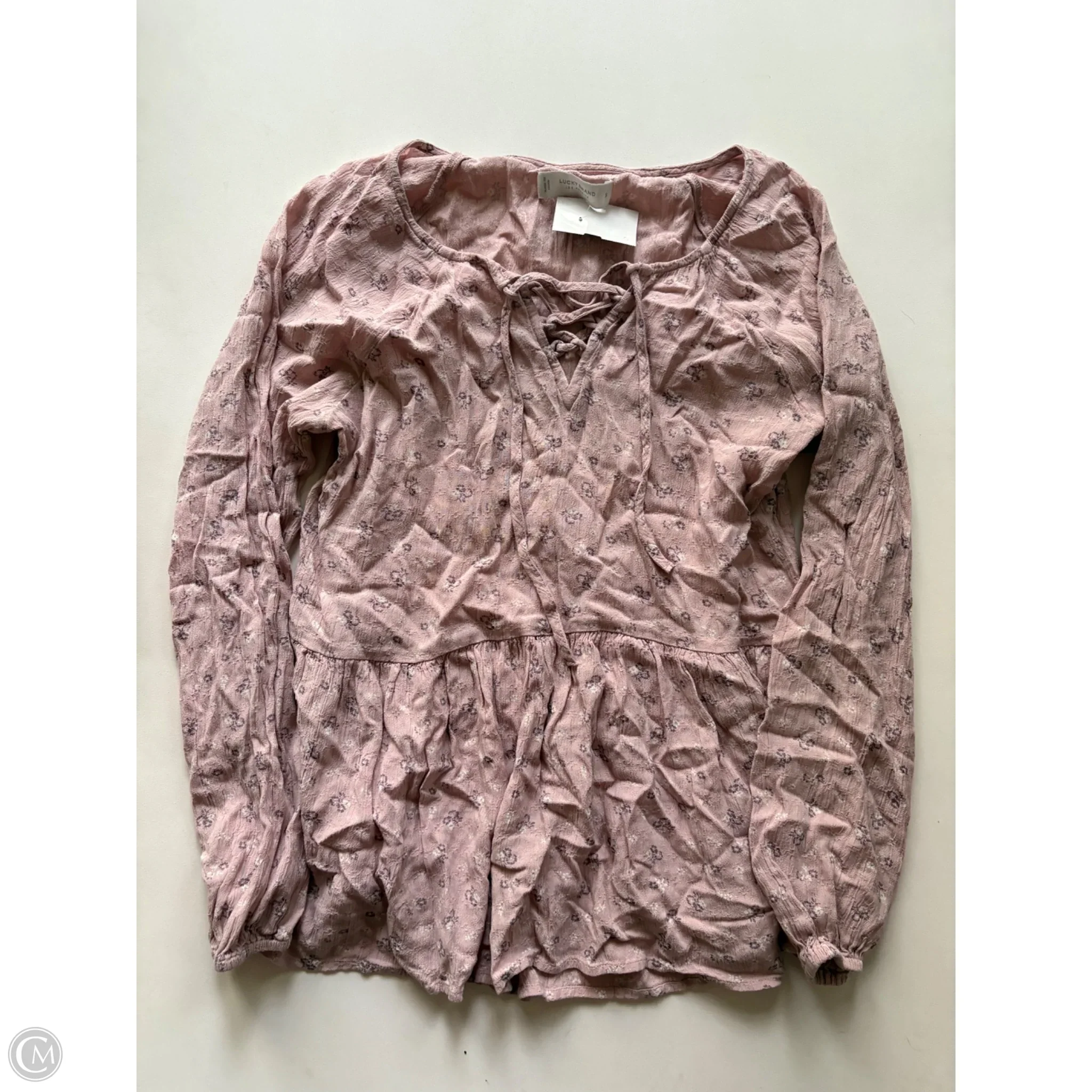 Top Long Sleeve By Lucky Brand In Pink, Size: S - Image 1