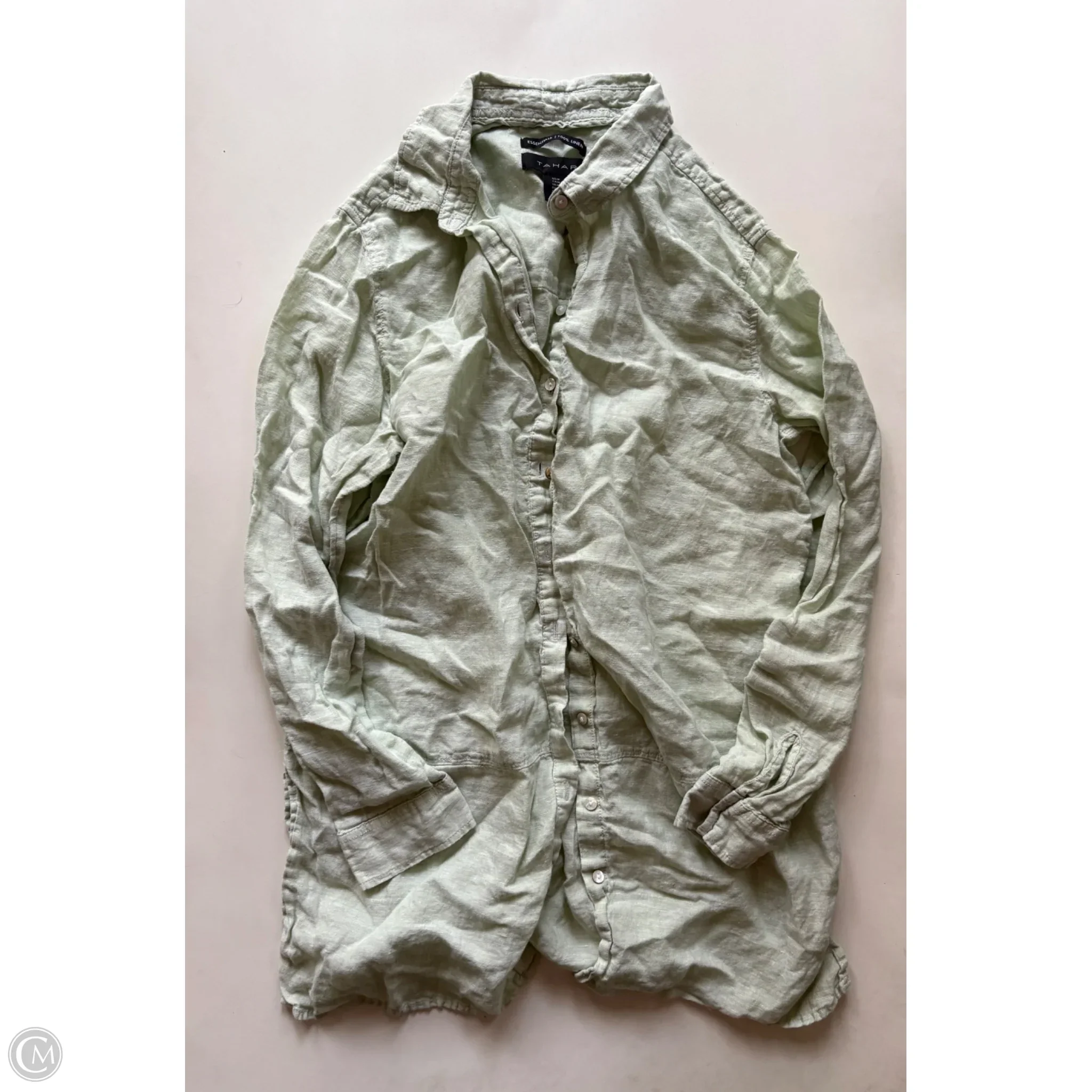 Top Long Sleeve By Tahari By Arthur Levine In Green, Size: M - Image 1