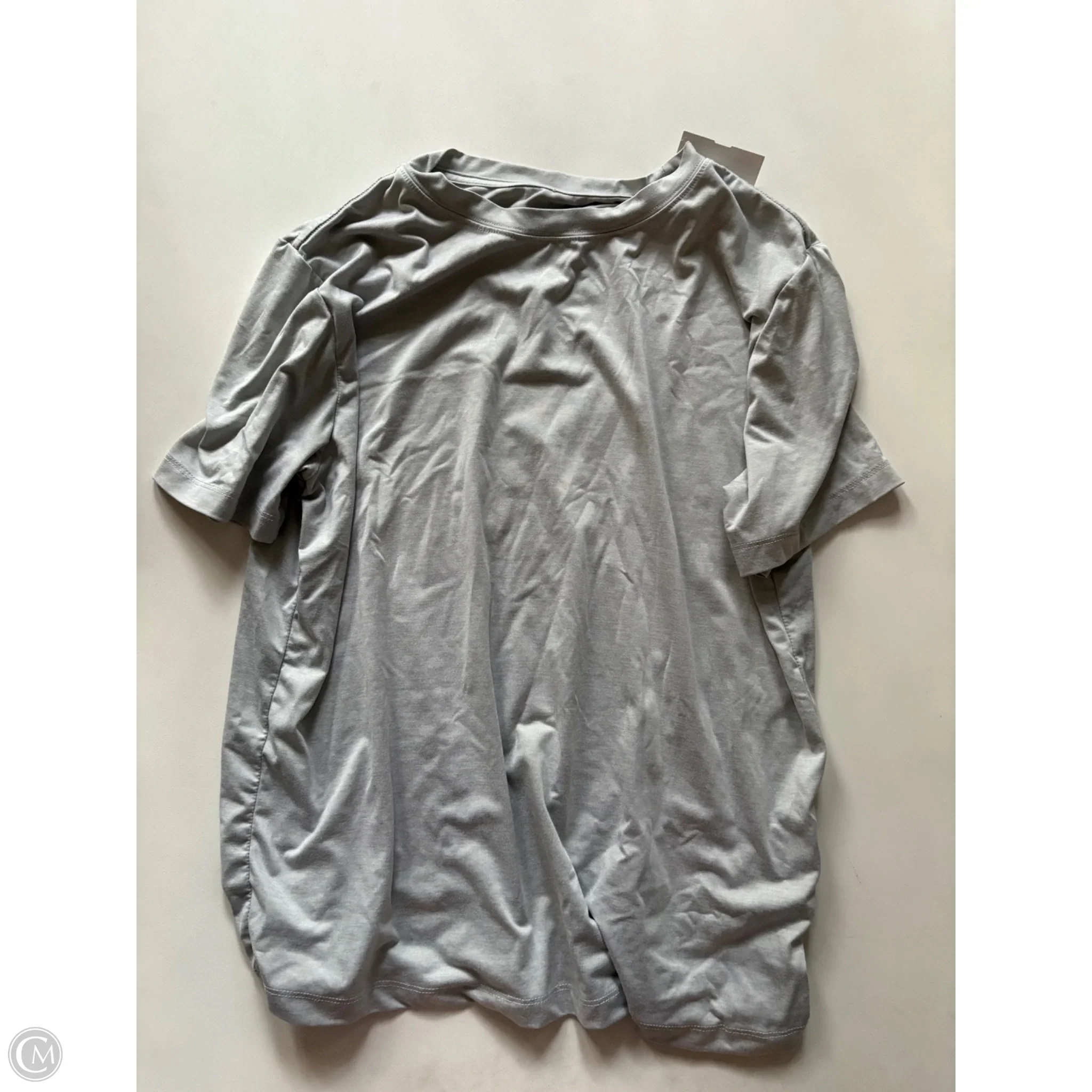 Athletic Top Long Sleeve Crewneck By Fabletics In Grey, Size: M - Image 1