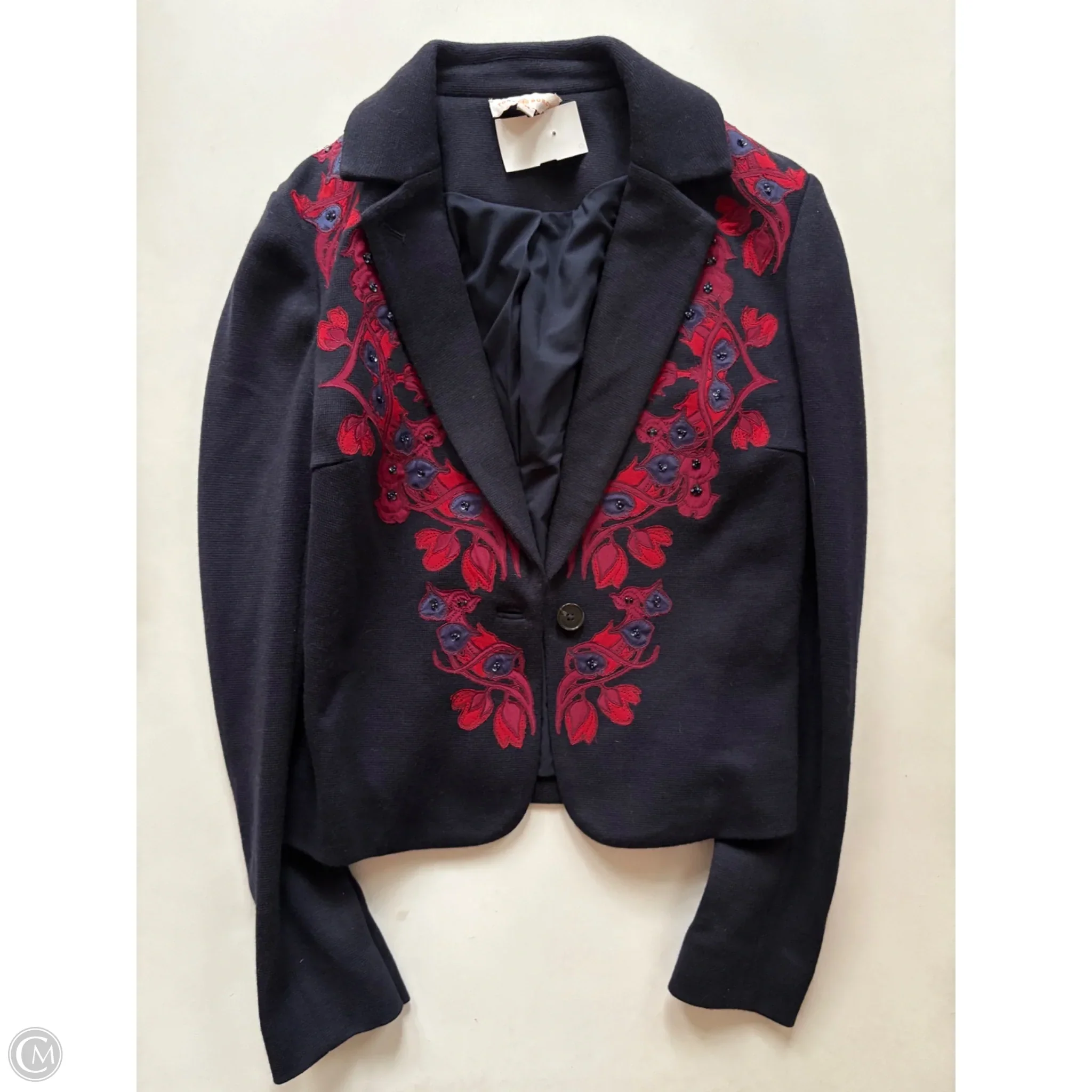 Blazer Designer By Tory Burch In Black, Size: Xs - Image 1