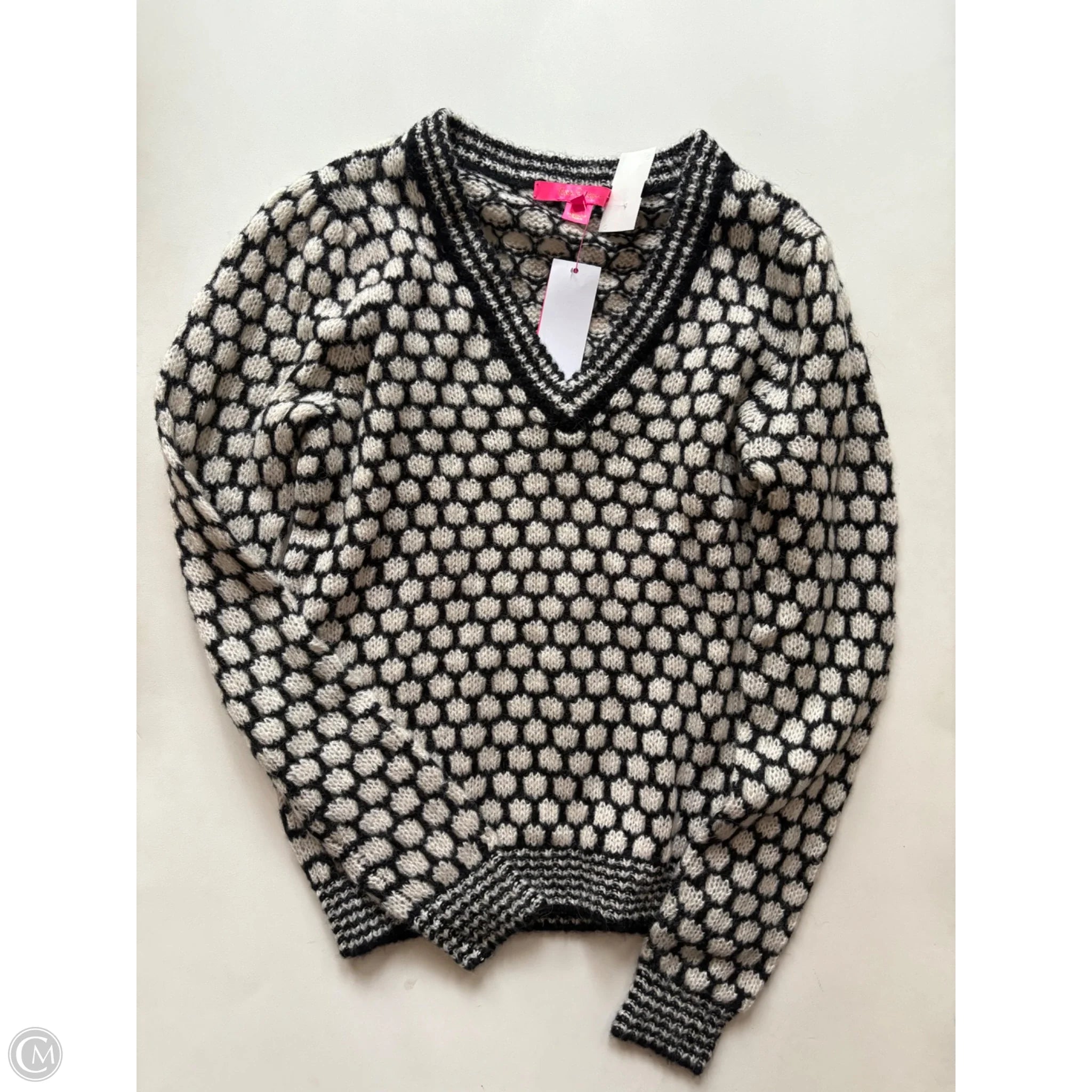 Sweater Designer By Lilly Pulitzer In Black & White, Size: Xs - Image 1