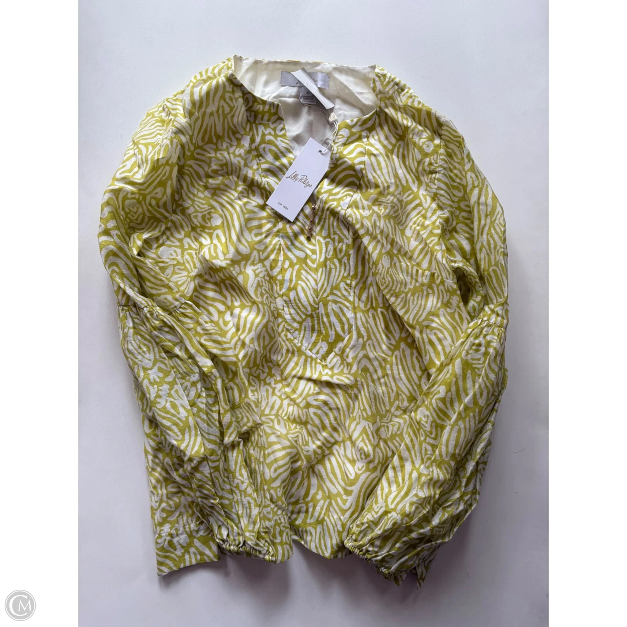 Top Long Sleeve Designer By Lilly Pulitzer In Green, Size: S - Image 1