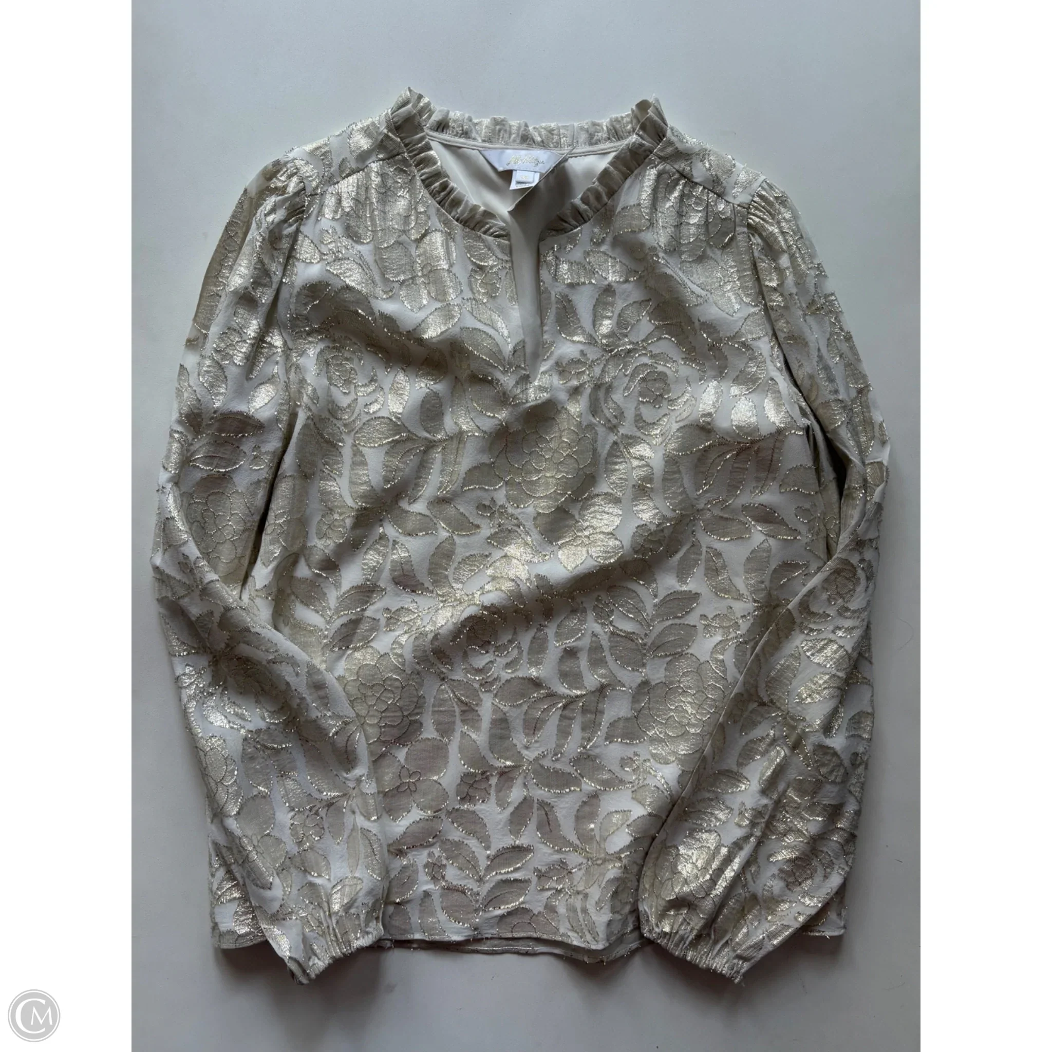 Blouse Designer By Lilly Pulitzer In Cream, Size: Xs - Image 1