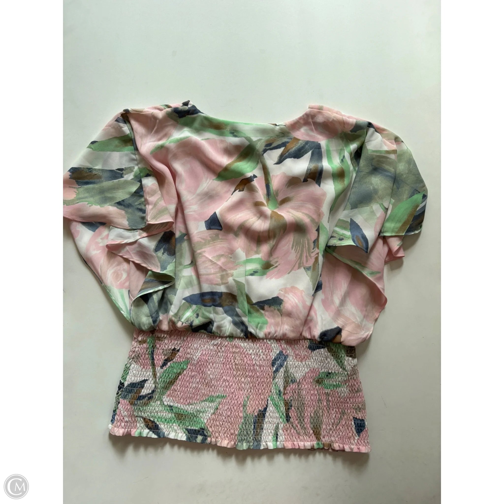 Blouse Short Sleeve By White House Black Market In Floral Print, Size: Xs - Image 2