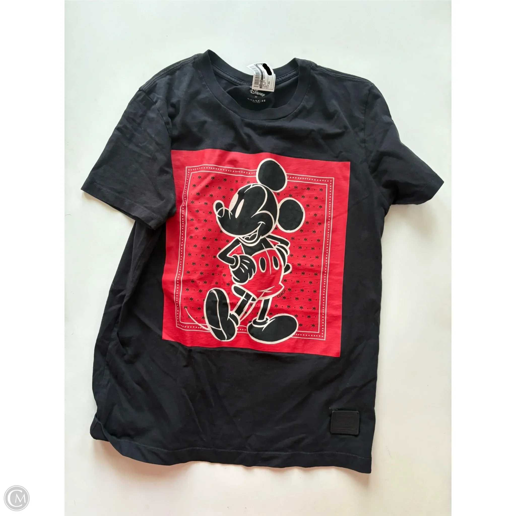 Top Short Sleeve Designer By Coach In Black, Size: Xs - Image 1