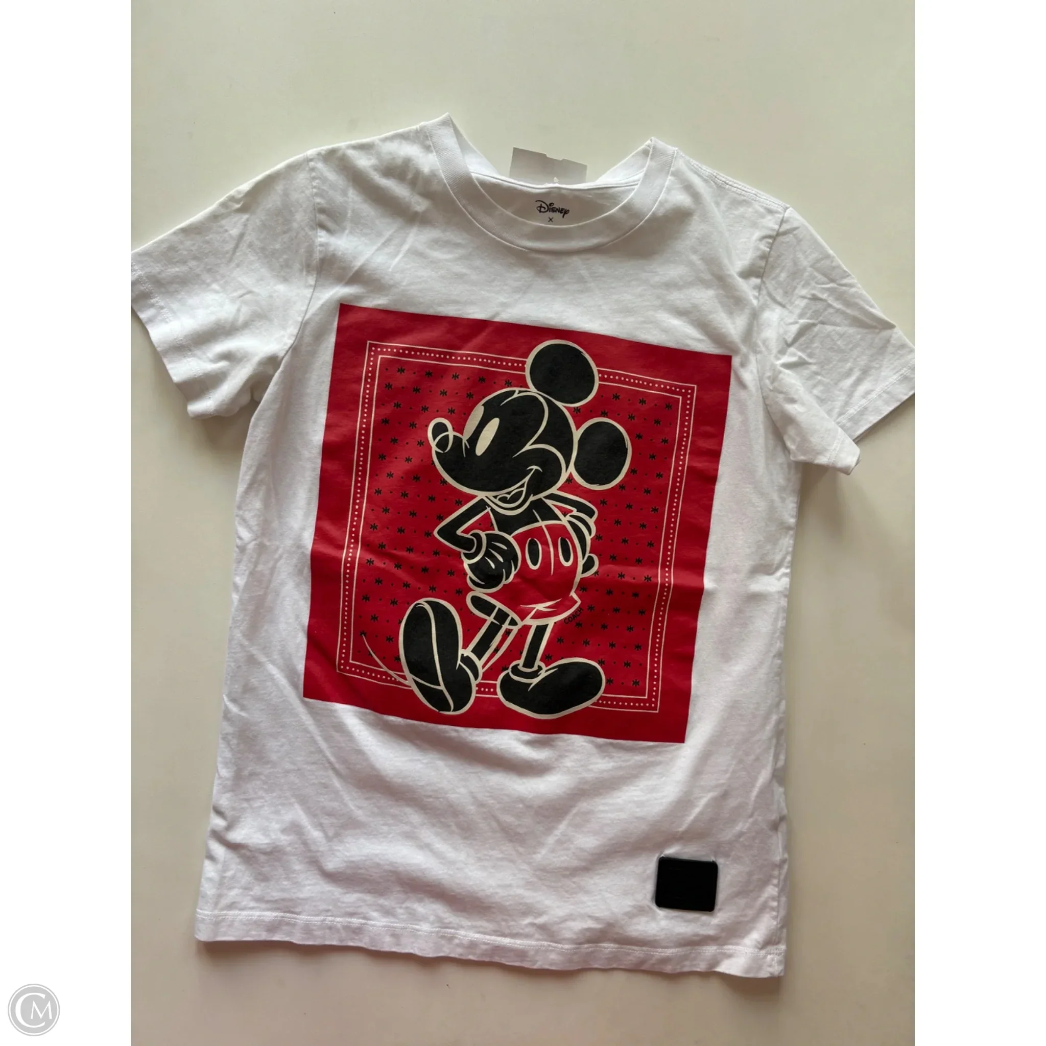 Top Short Sleeve Designer By Coach In White, Size: Xxs - Image 1