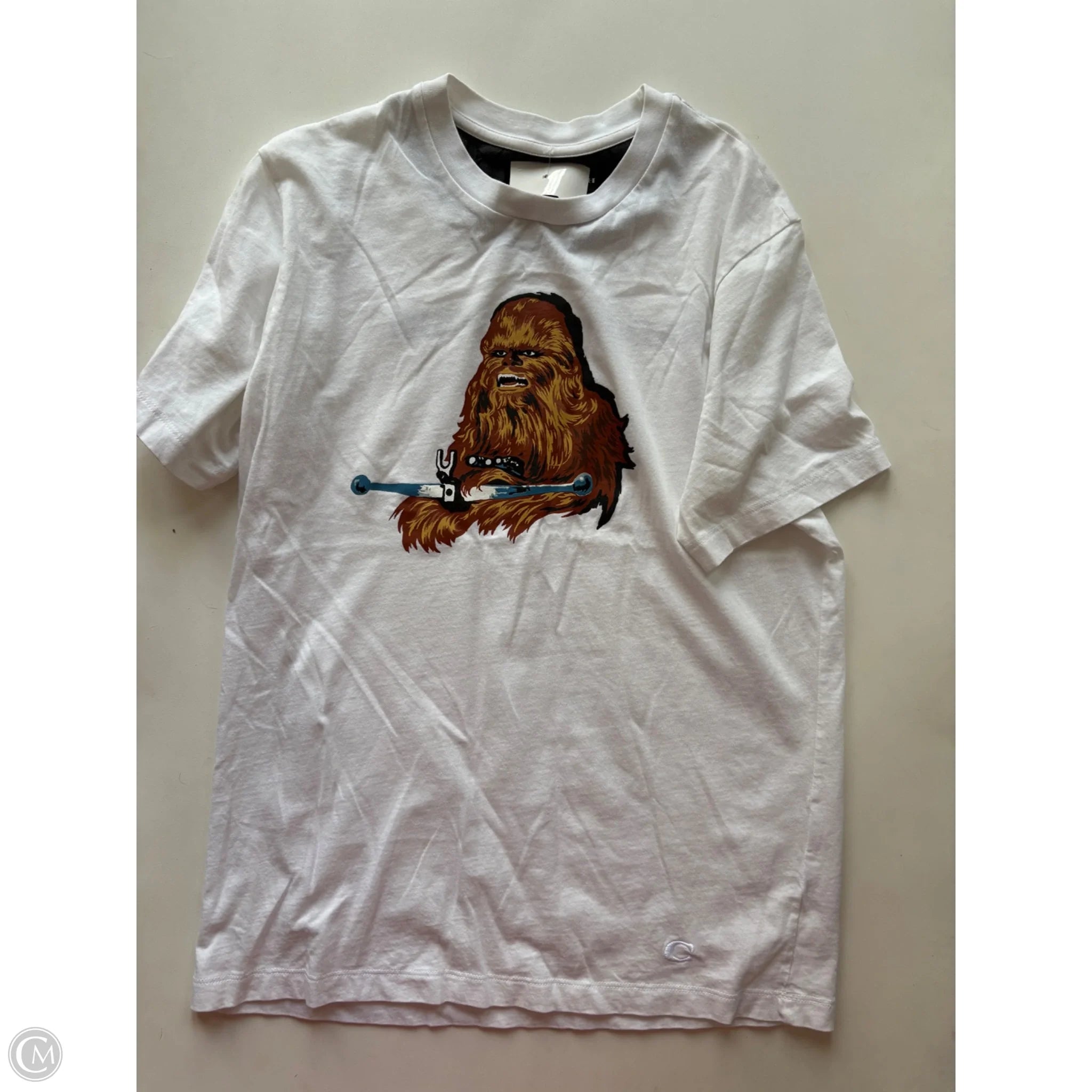 Top Short Sleeve Designer By Coach In White, Size: S - Image 1
