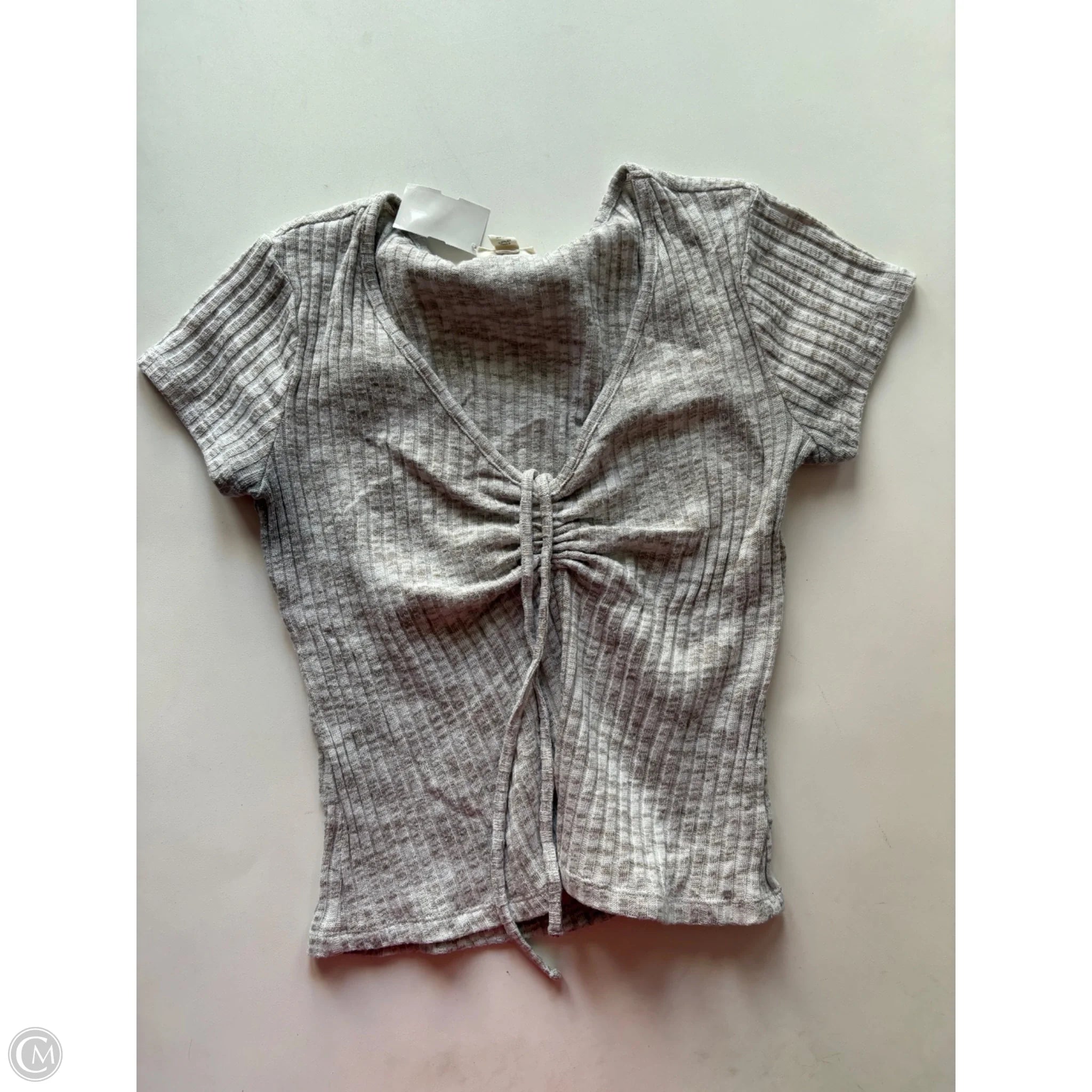 Top Short Sleeve By Ana In Grey, Size: M - Image 1